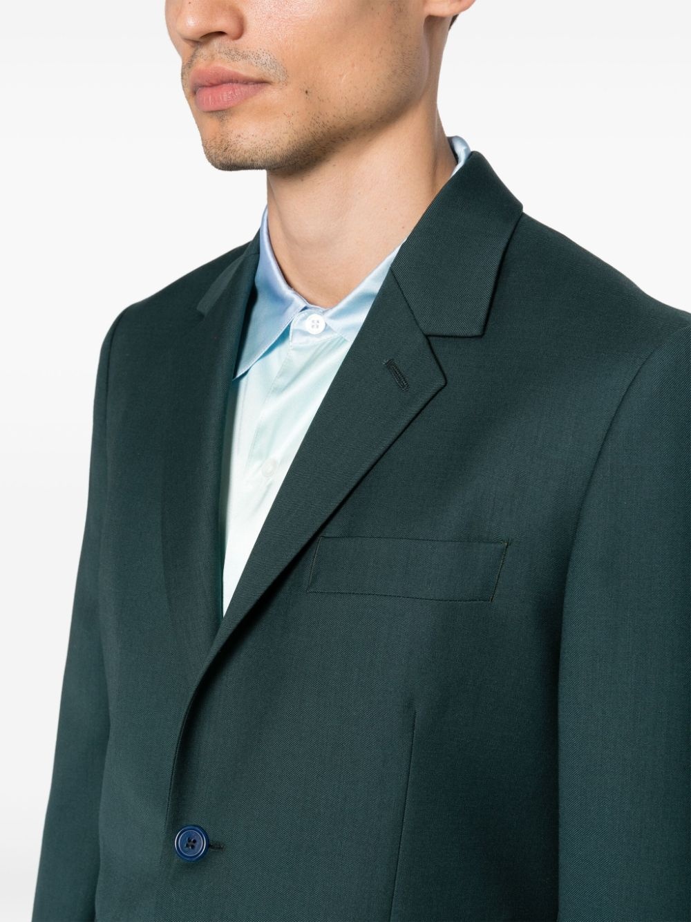 single-breasted wool blazer - 5