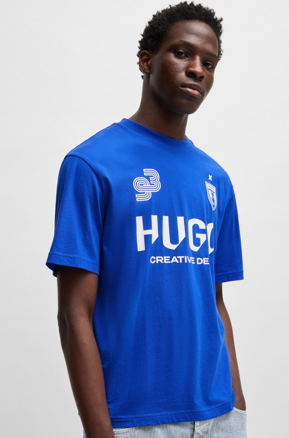 COTTON-JERSEY T-SHIRT WITH FOOTBALL-INSPIRED PRINTS - 3