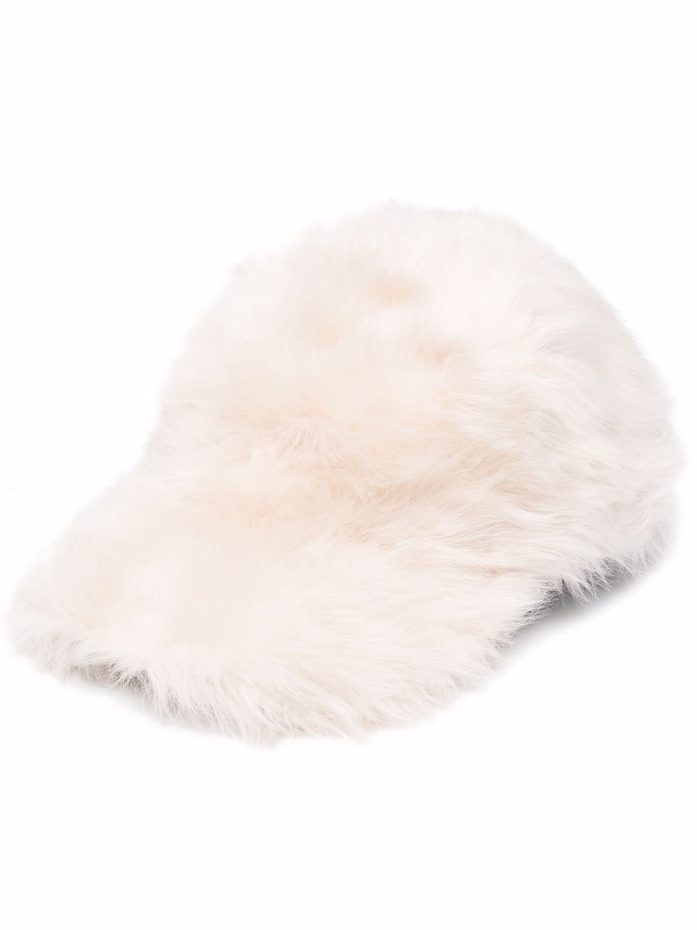 faux fur baseball cap - 1