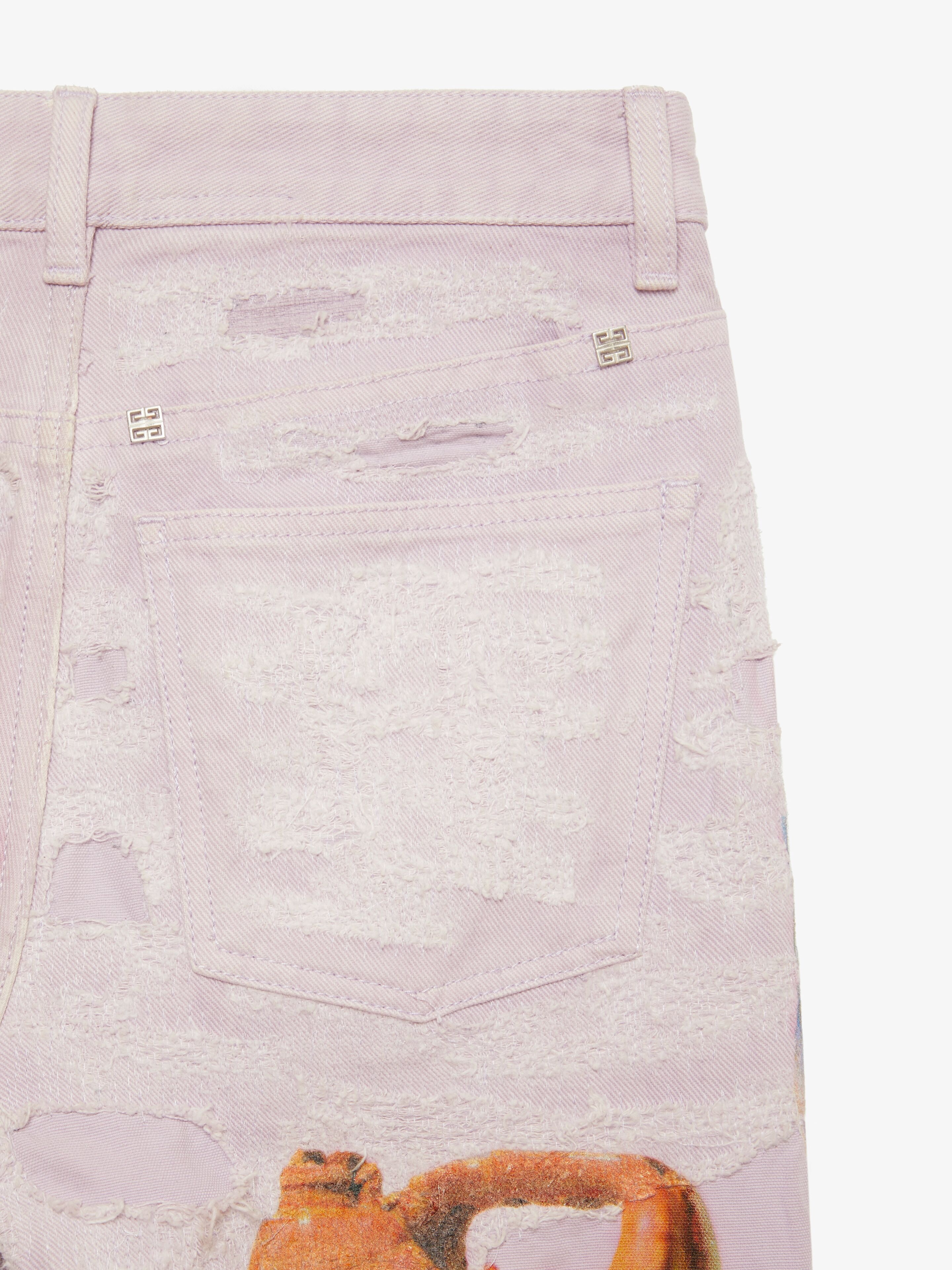 JEANS IN DENIM WITH CERAMIC PRINT - 5