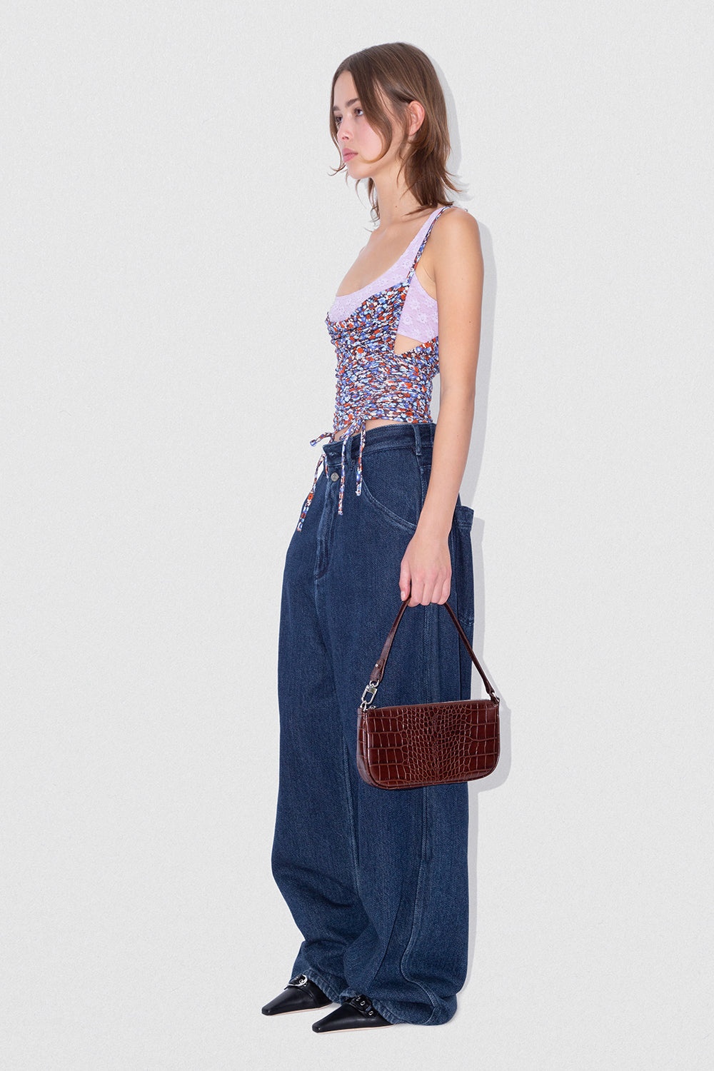 RACHEL NUTELLA CROCO EMBOSSED LEATHER - 2