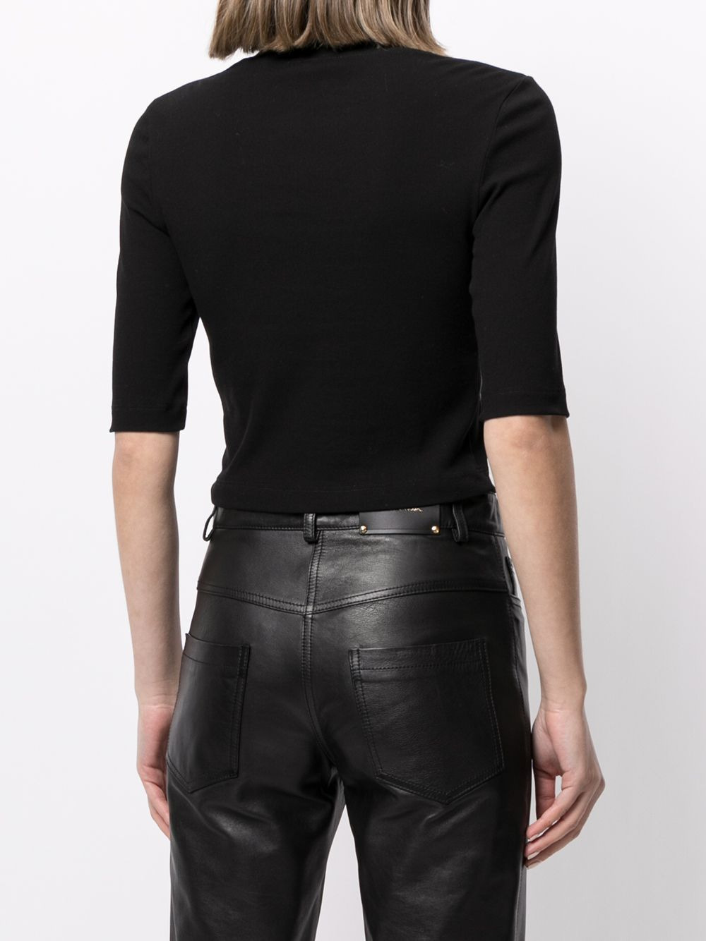 cropped short-sleeve top - 4