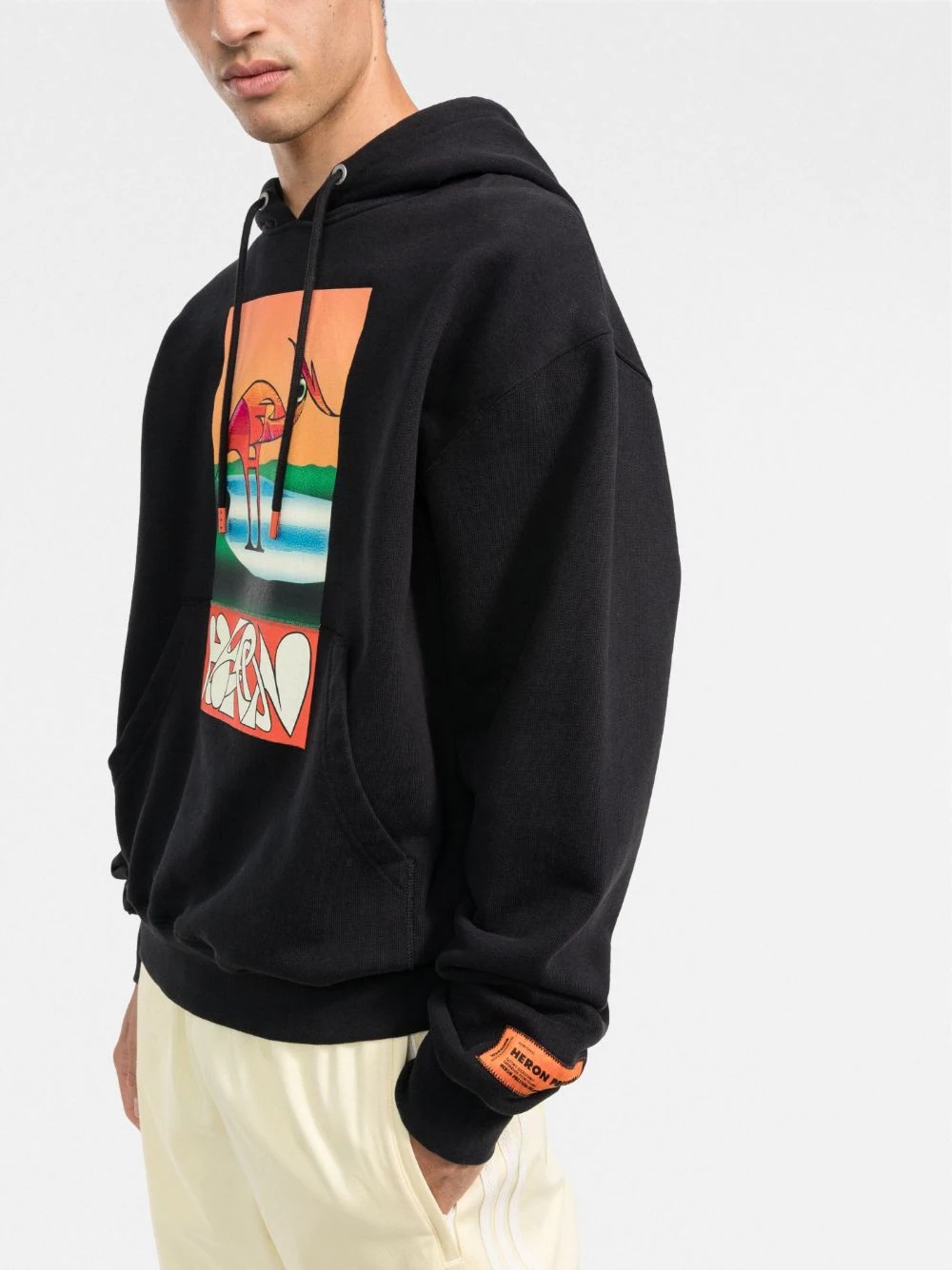 heron-print hoodie - 3