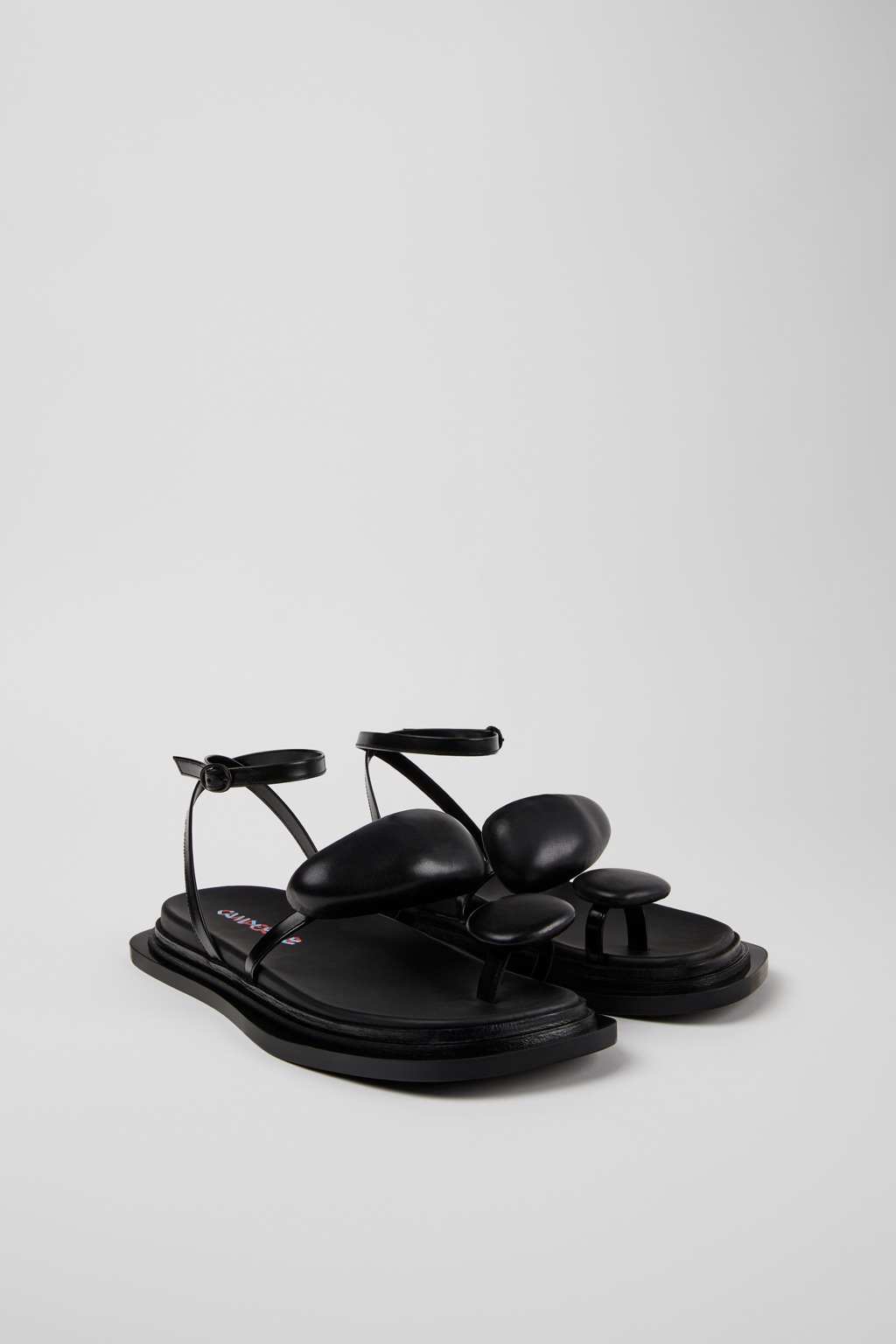 Black Leather Sandals - 2