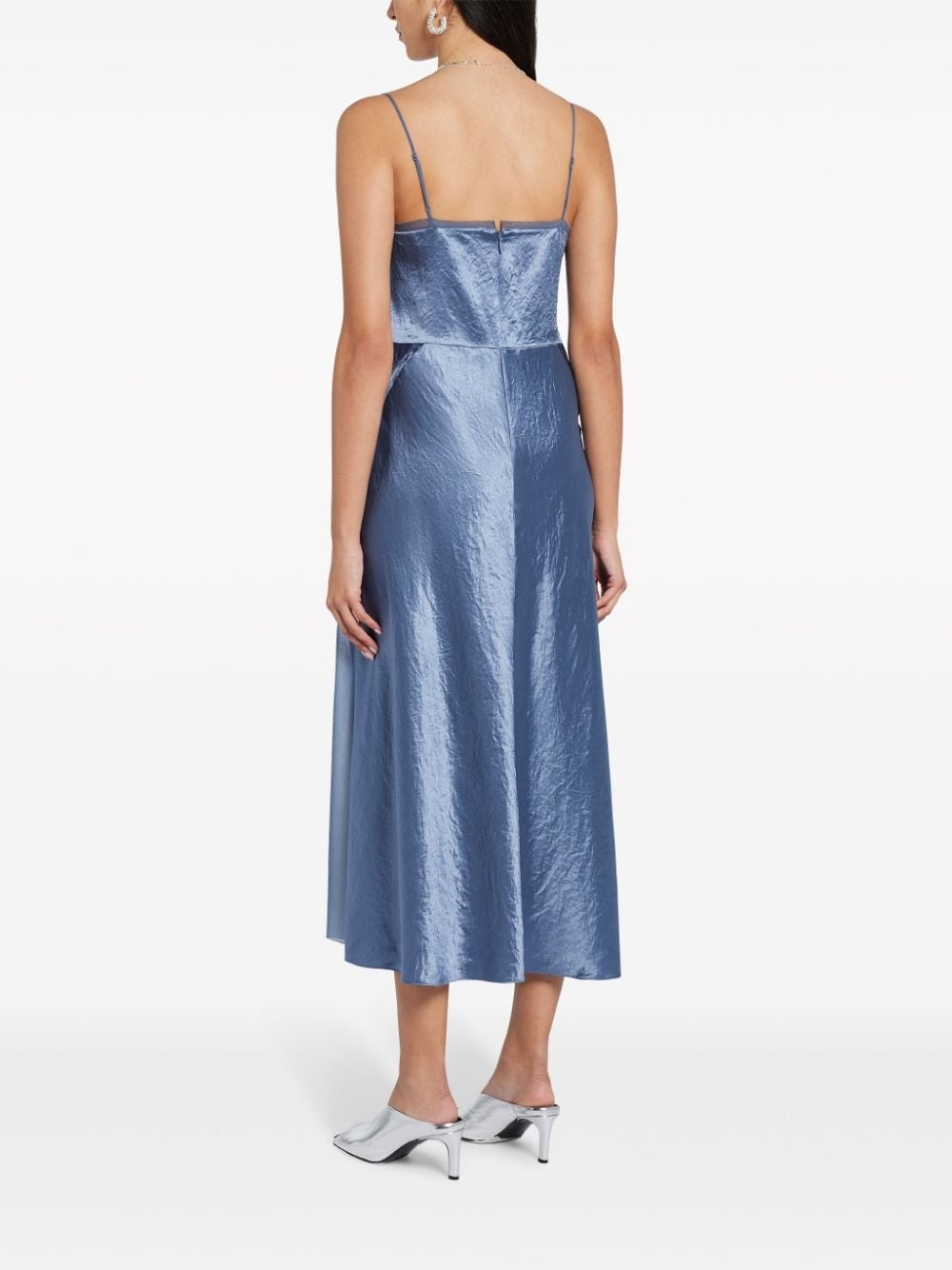 sheer panelled slip dress - 4
