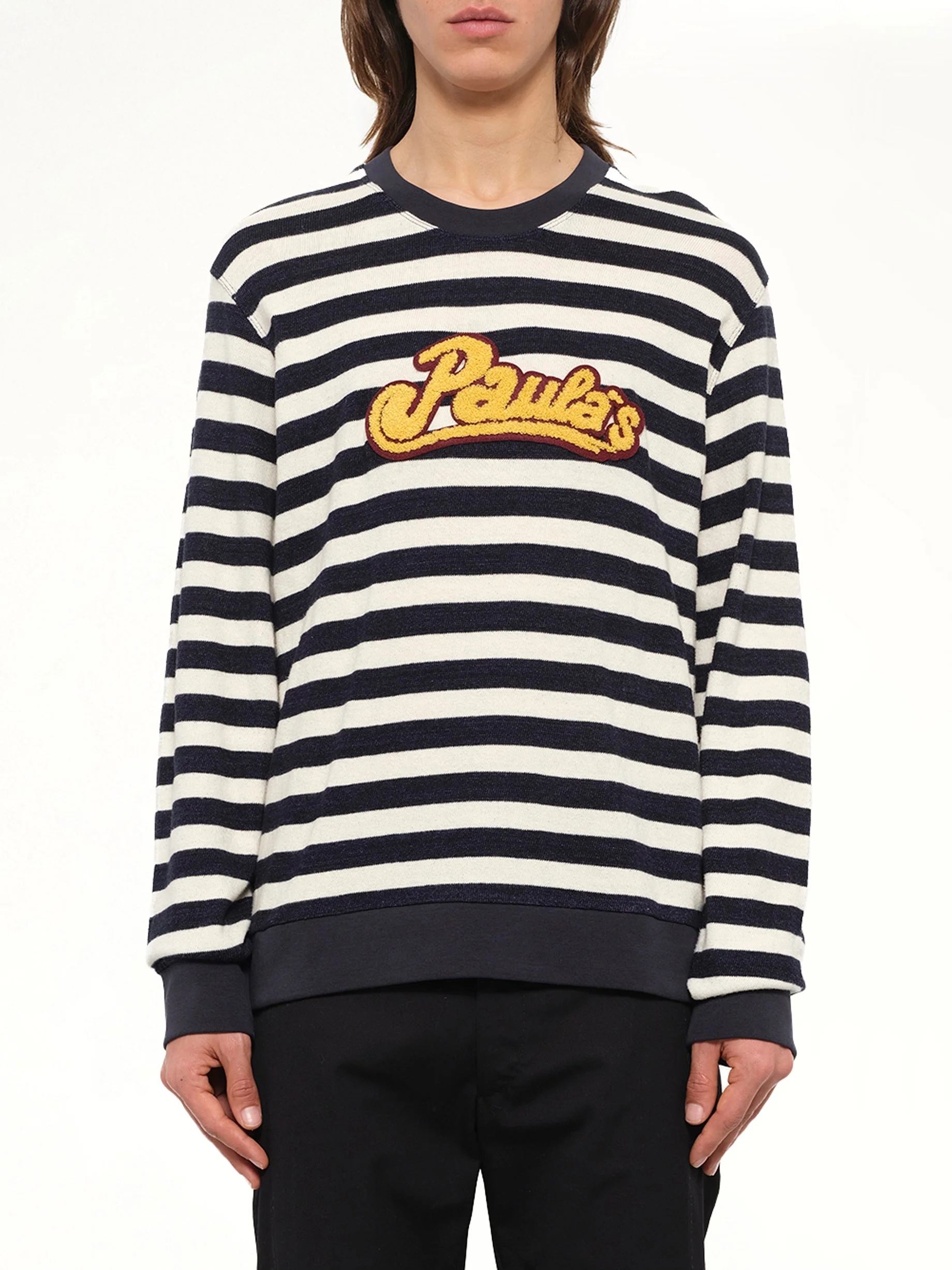 Loewe x Paula Stripe Sweatshirt in White - 1