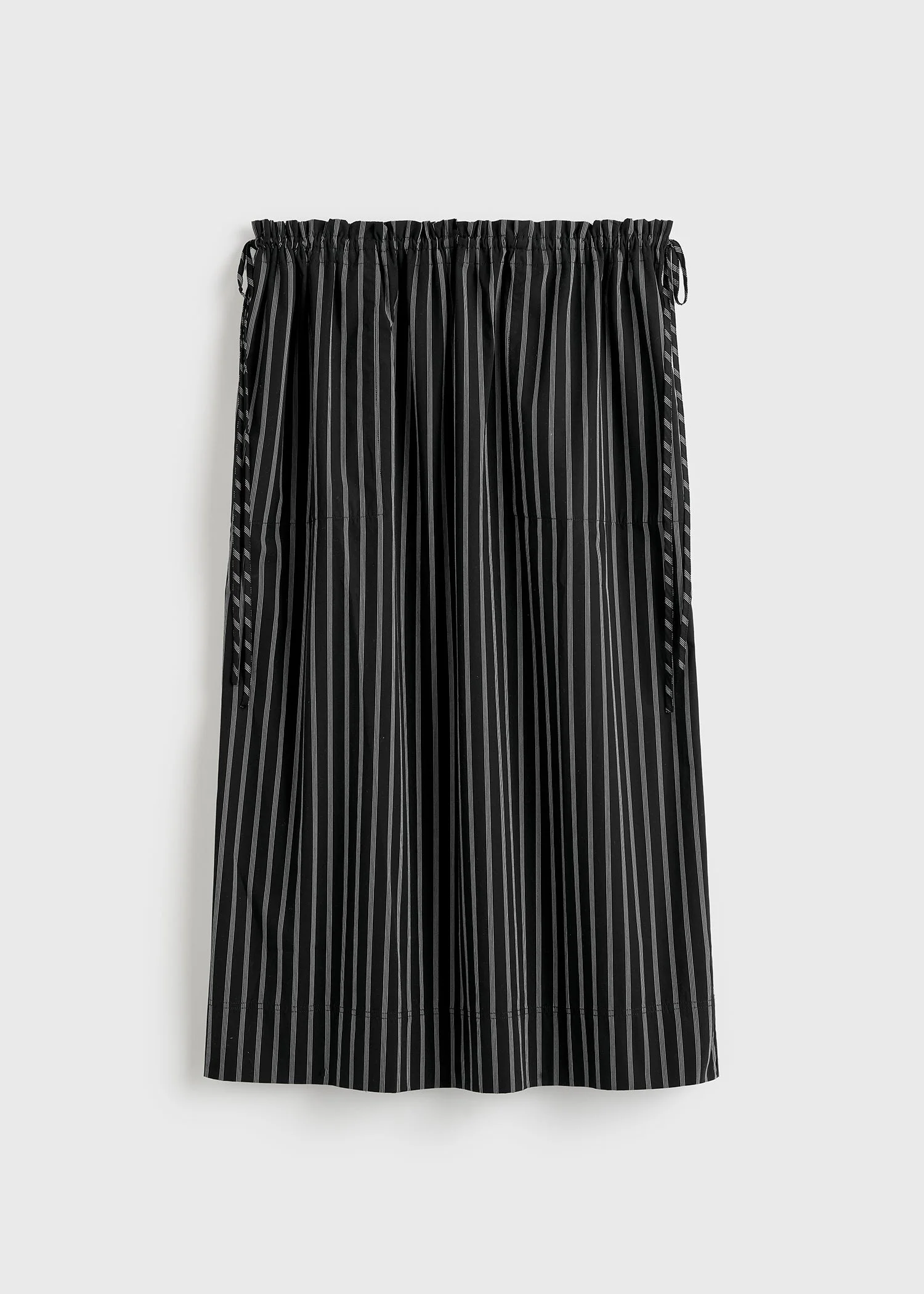 Striped drawstring skirt black/white - 1