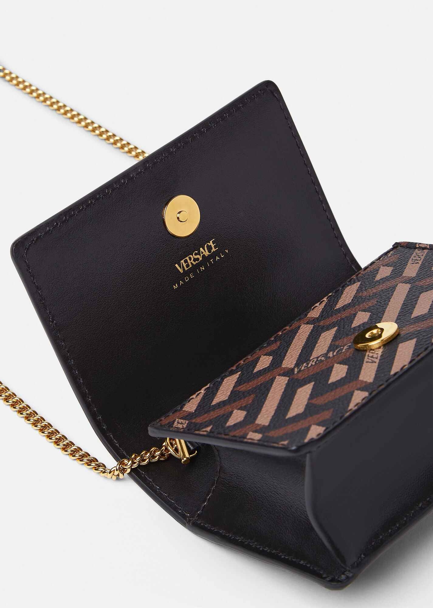 Virtus La Greca Print Mini Chain Wallet - 5