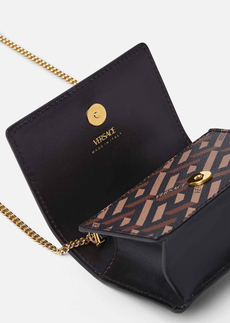 Virtus La Greca Print Mini Chain Wallet 5
