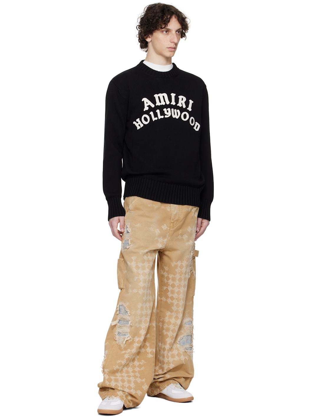 Black 'Amiri Hollywood' Crew Sweater - 4