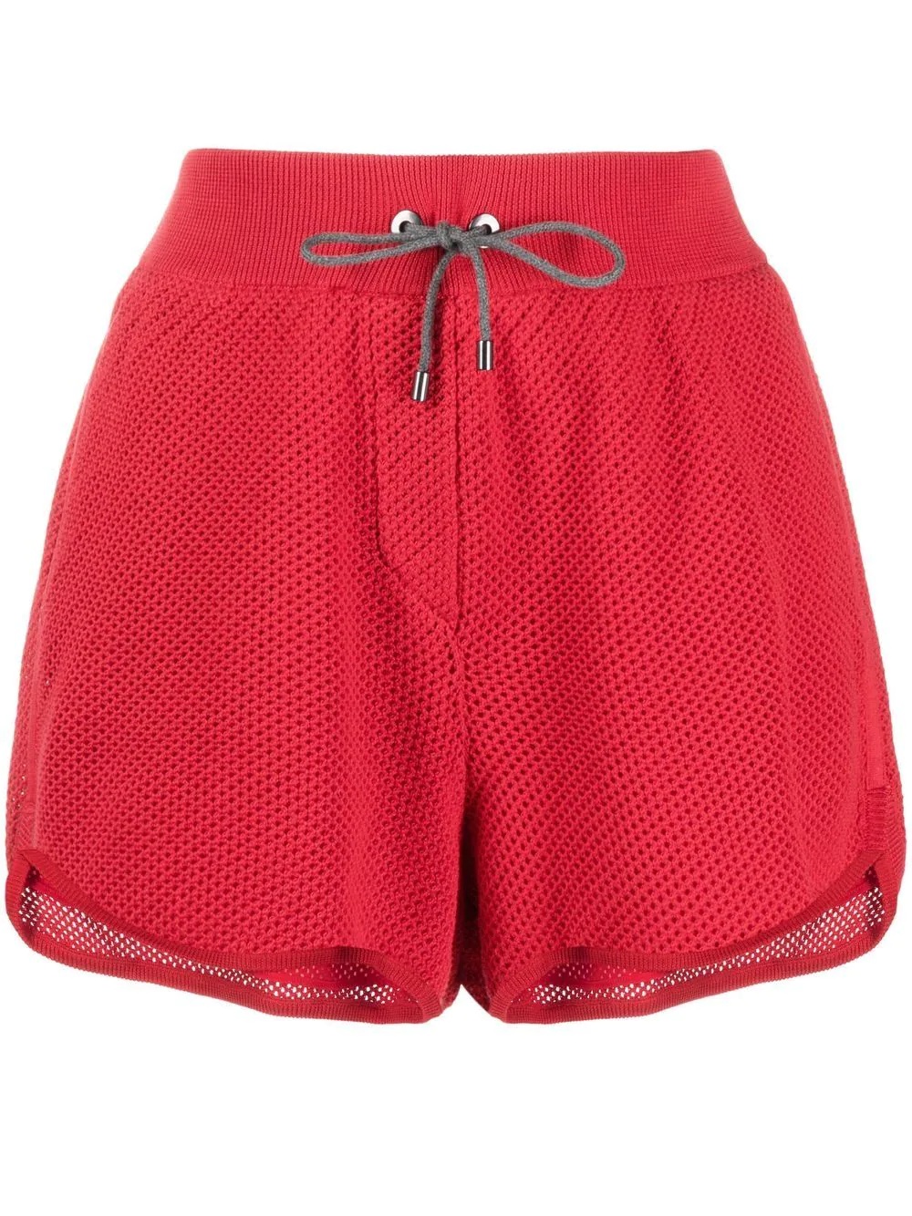 drawstring knit shorts - 1