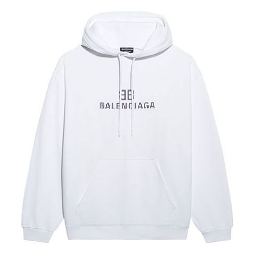 Balenciaga BB Pixel Medium Fit Hoodie 'White' 600583TKVI89040 - 1