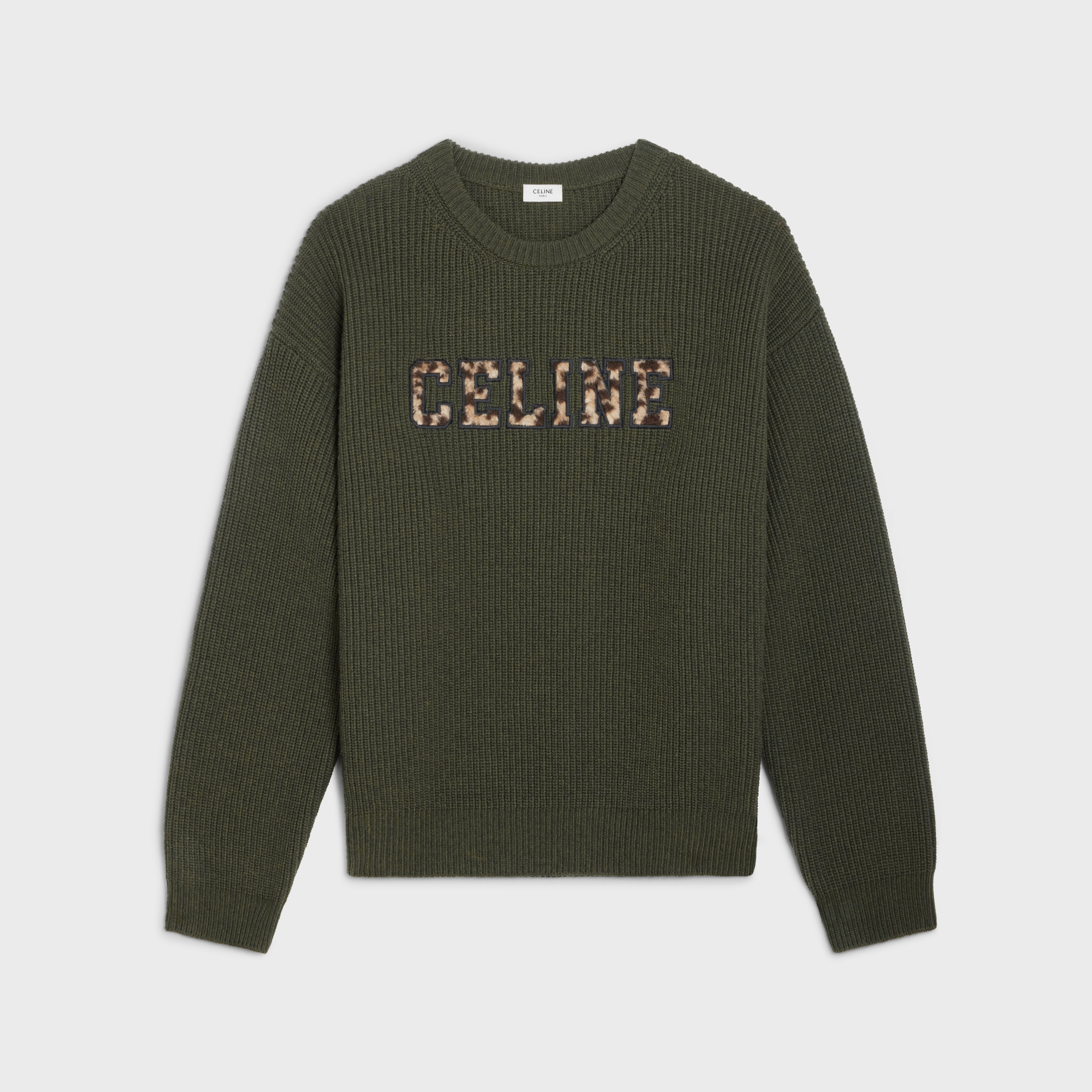 OVERSIZED CELINE SWEATER IN RIBBED WOOL - 1