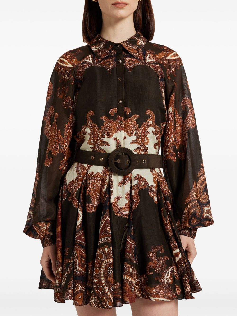 paisley-print mini dress - 5