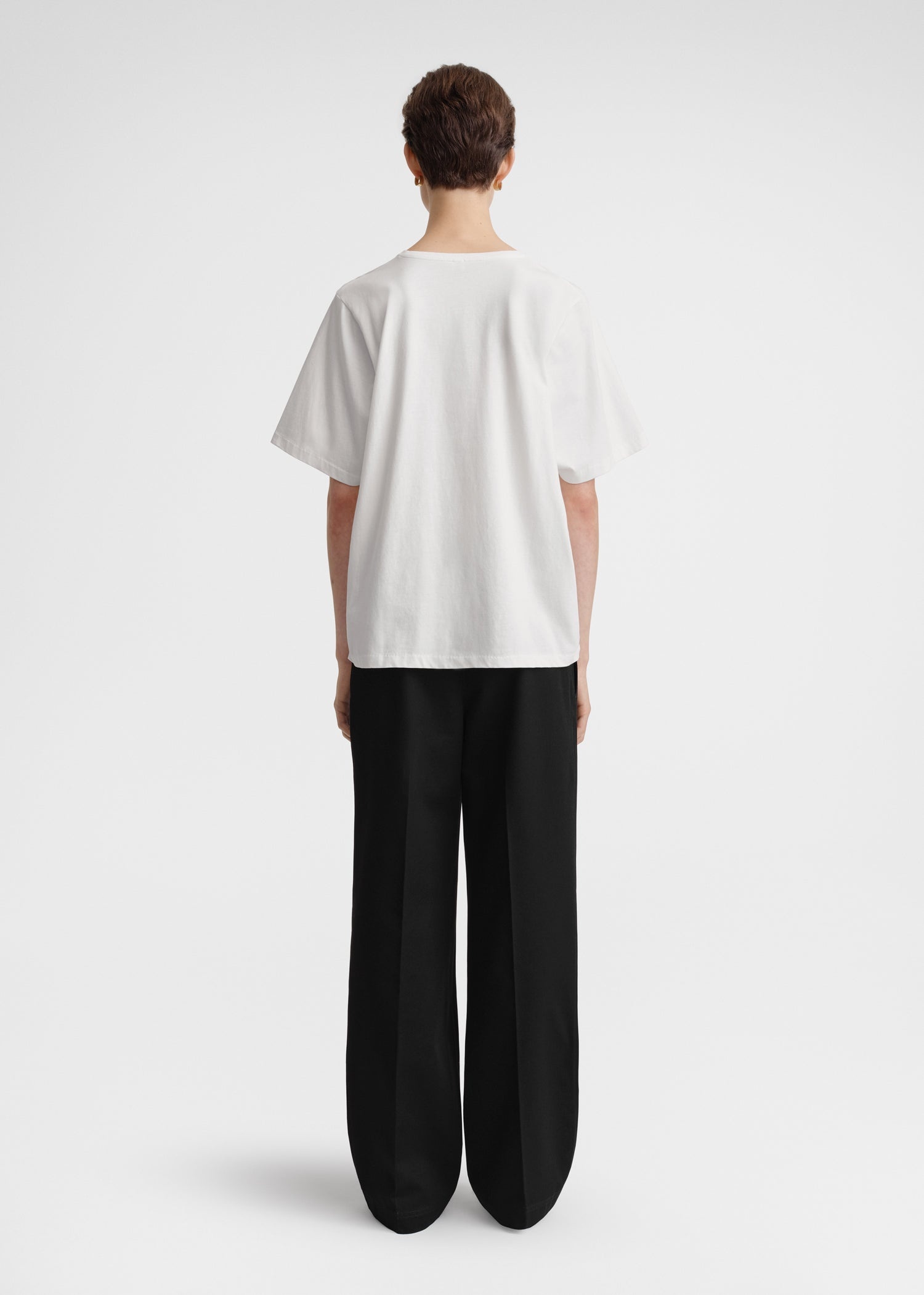 Oversized cotton tee off-white - 4