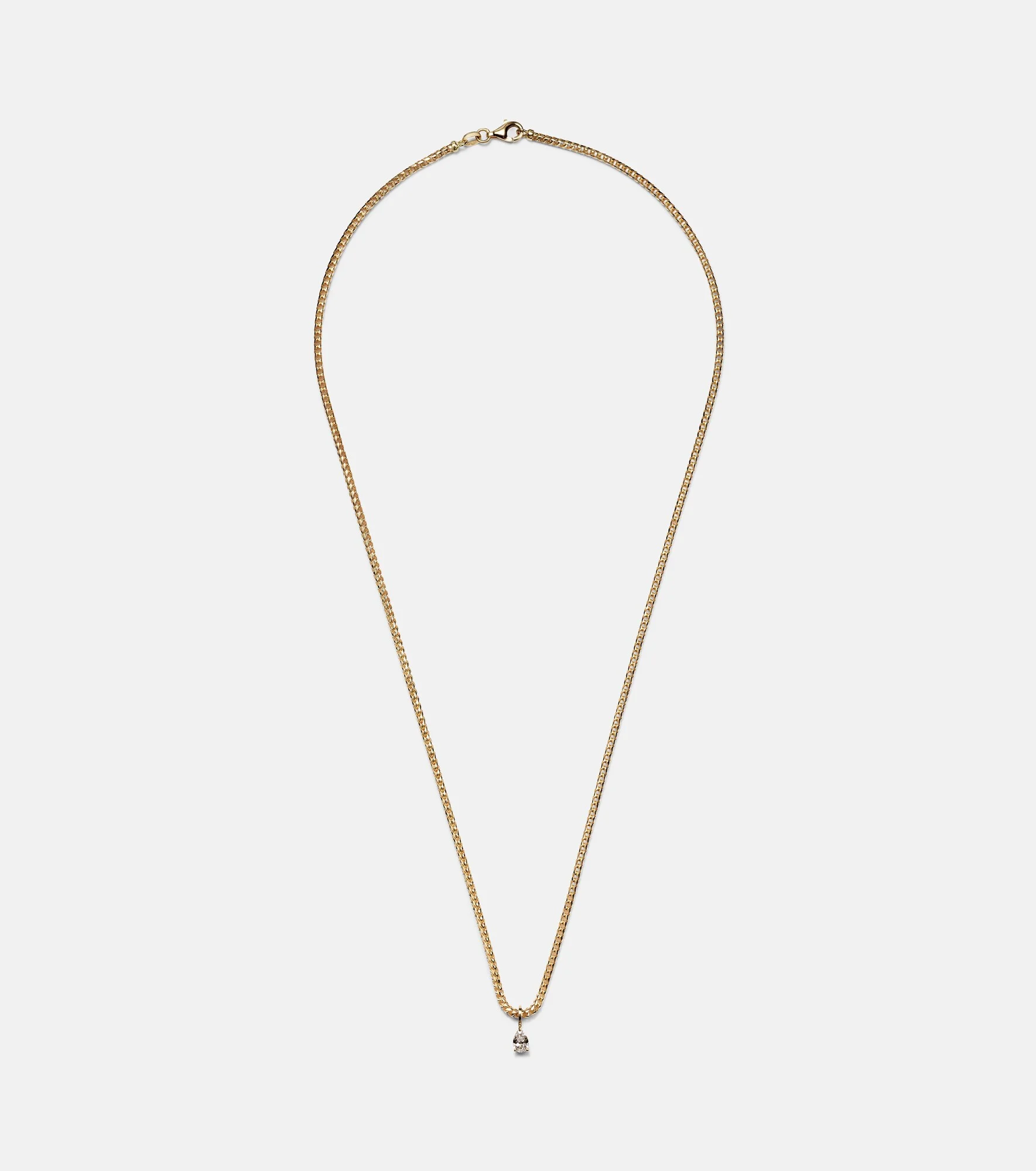 Franco 18kt gold chain necklace with diamond - 1