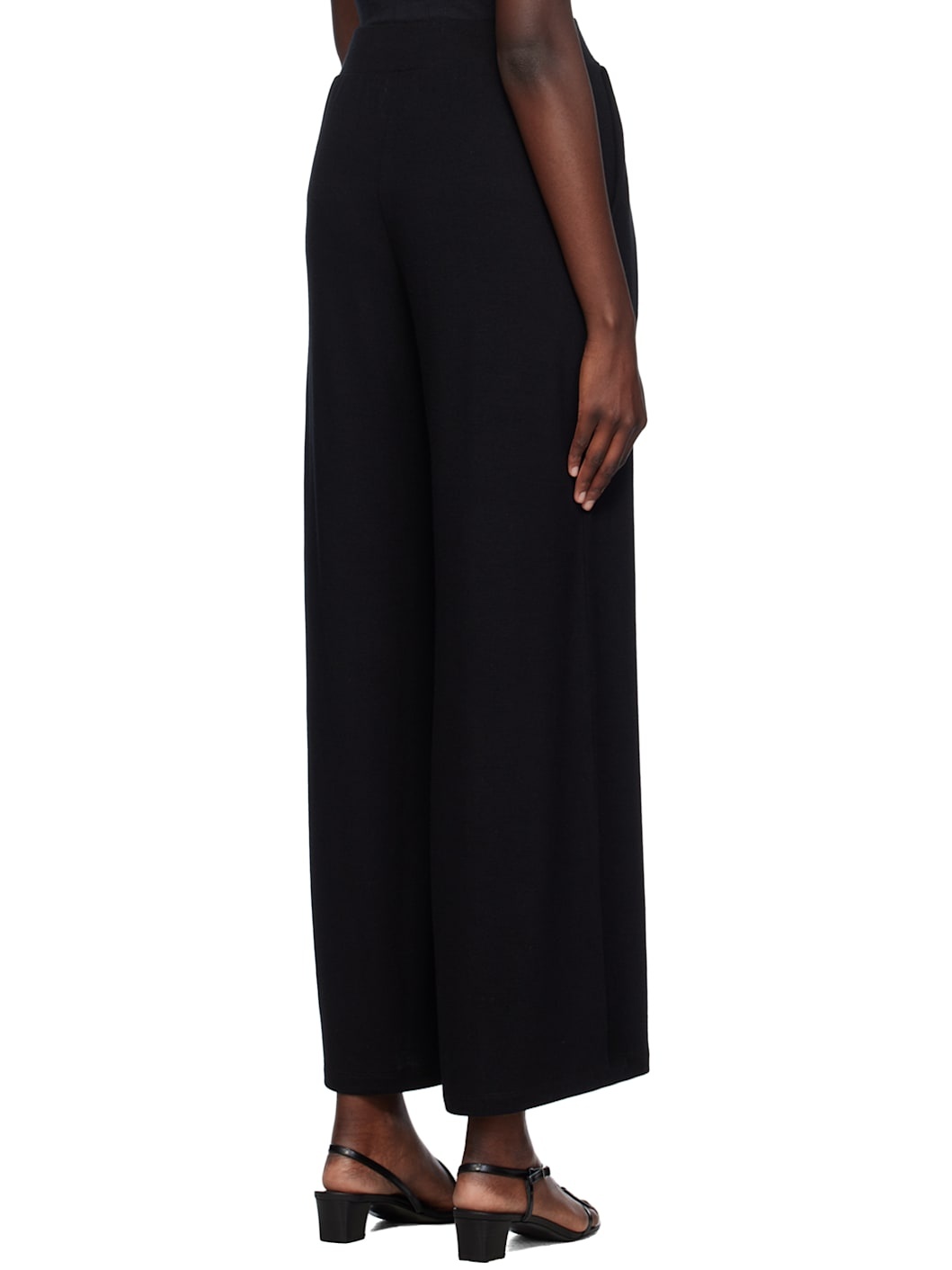 Black Lauren Pleated Pocket Trousers - 3
