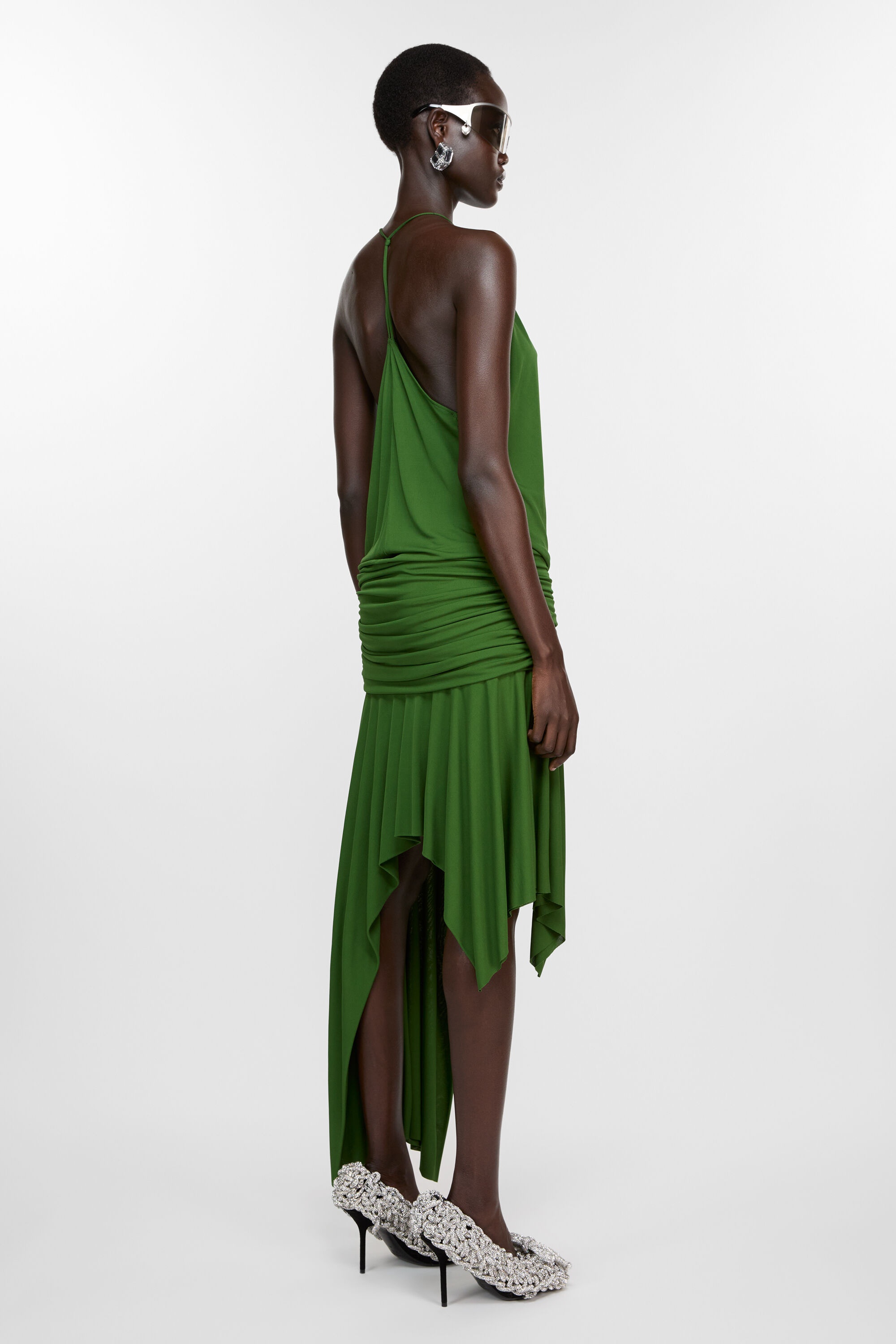 【関税込み】Acne Studios グリーン Strap ミディアムドレス Acne Studios Strap dress - Dark green | REVERSIBLE