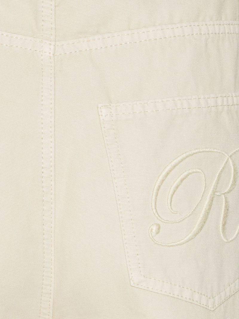 R-embroidery 면 직 다리 청바지 4