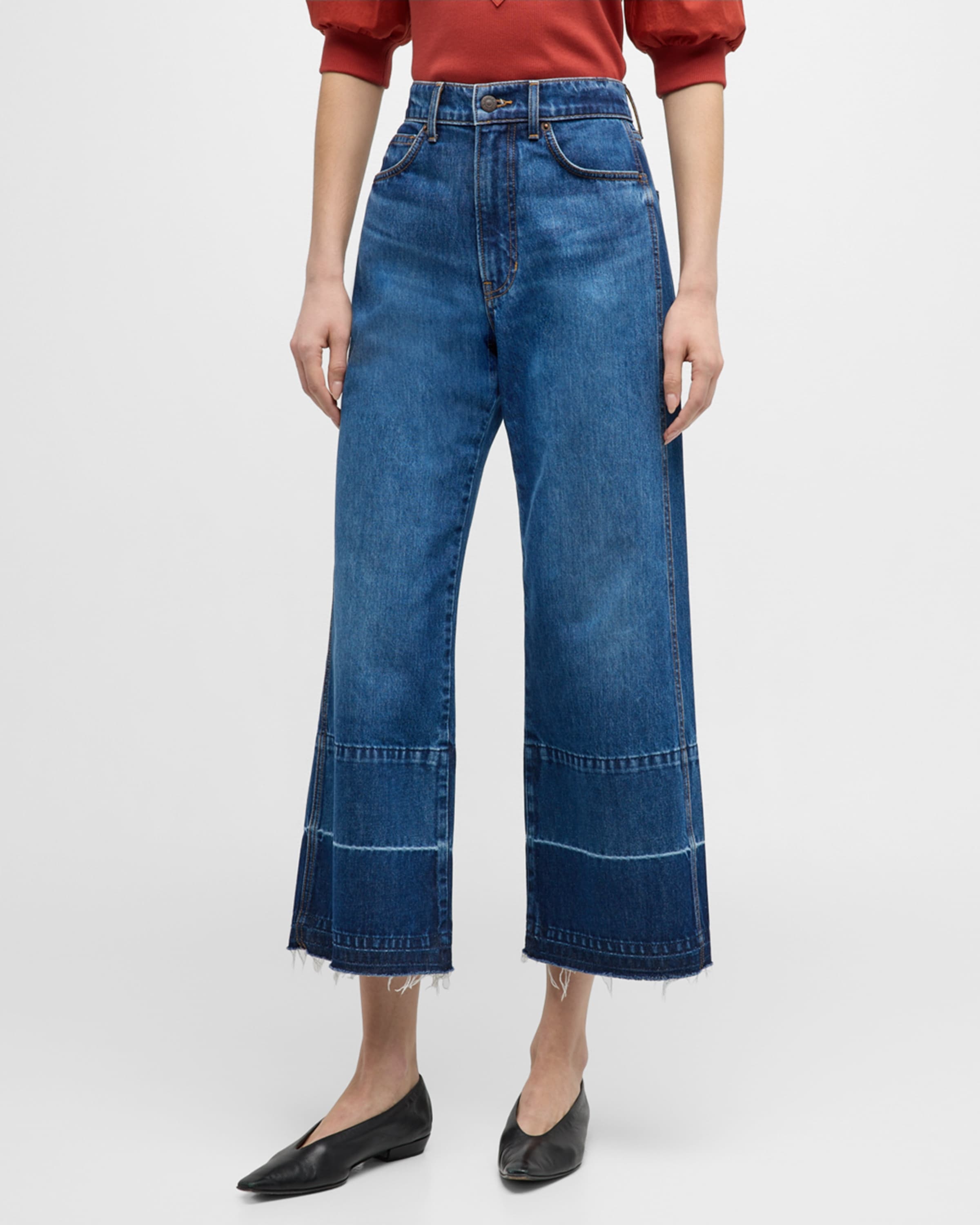 Taylor Cropped High-Rise Wide Jeans - 2