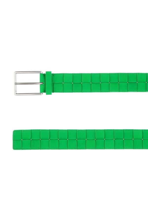 Green leather belt - 2