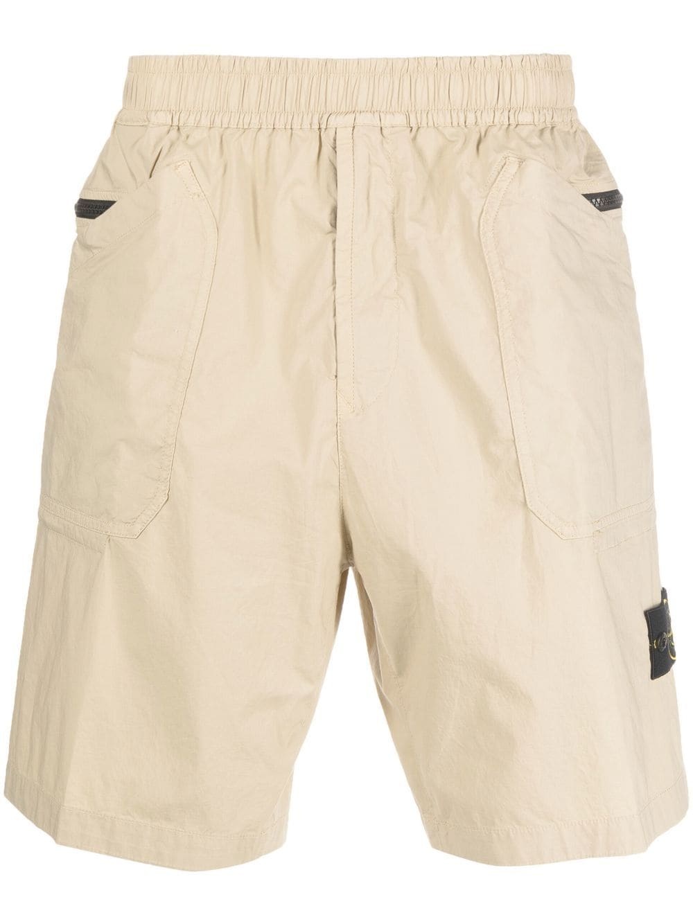 logo-patch stretch-cotton shorts - 1