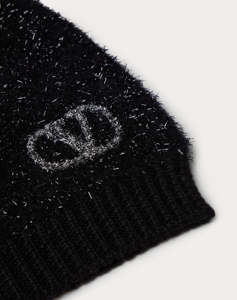 Valentino EMBROIDERED WOOL VLOGO SIGNATURE BEANIE outlook
