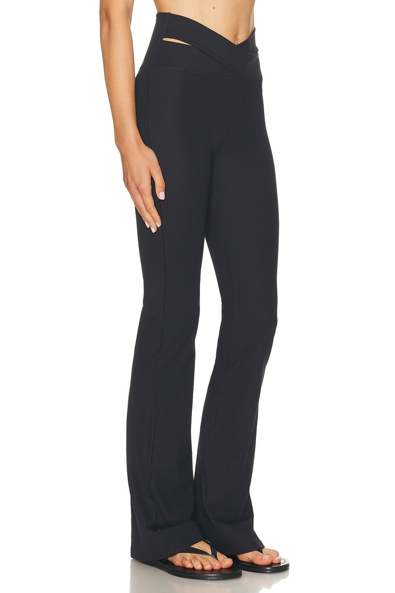 Zenvy Cutout Gentle Support High Waisted Rib Flare Legging 2