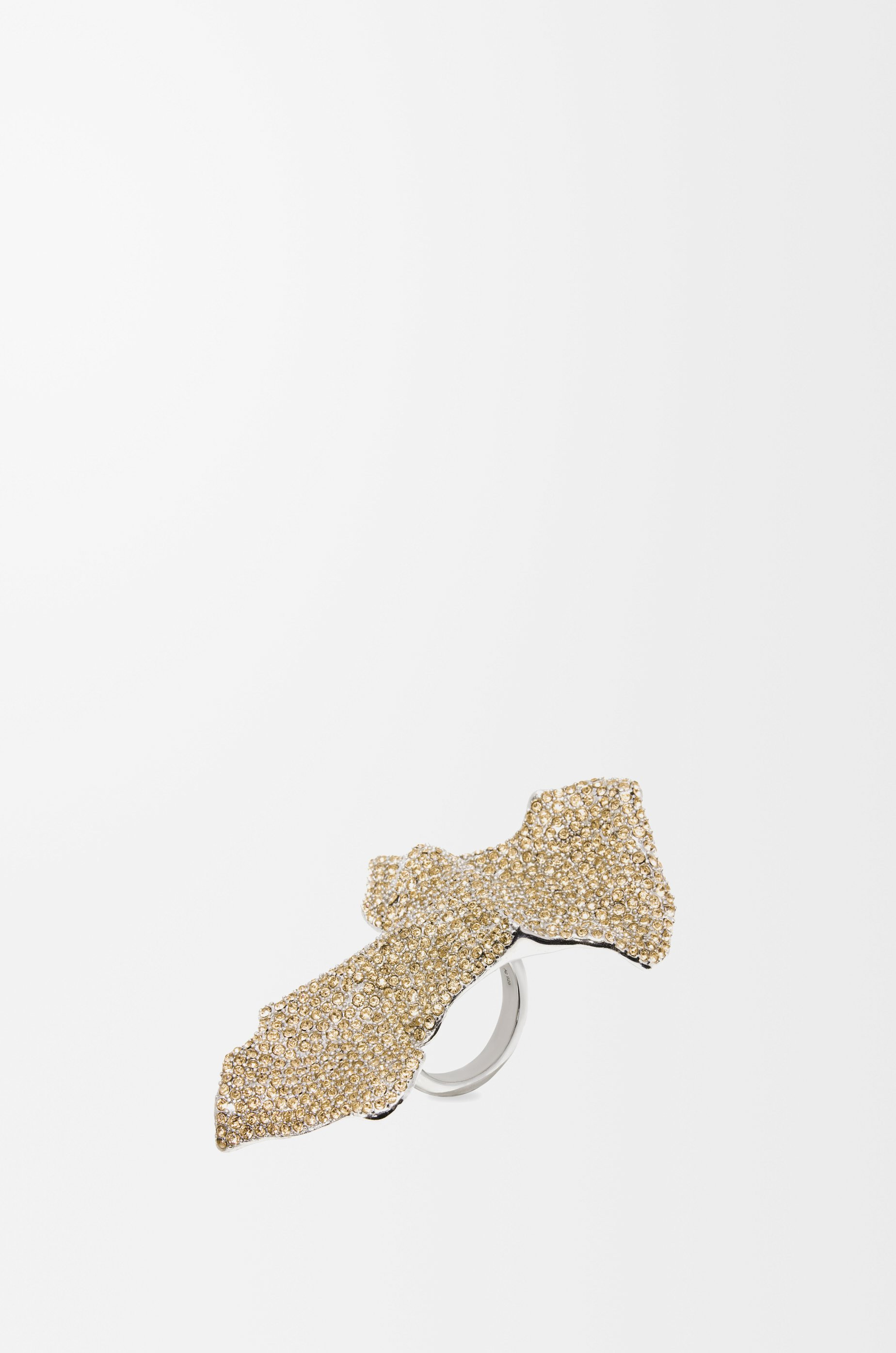 Glitter Fragment large ring in sterling silver and crystals - 2
