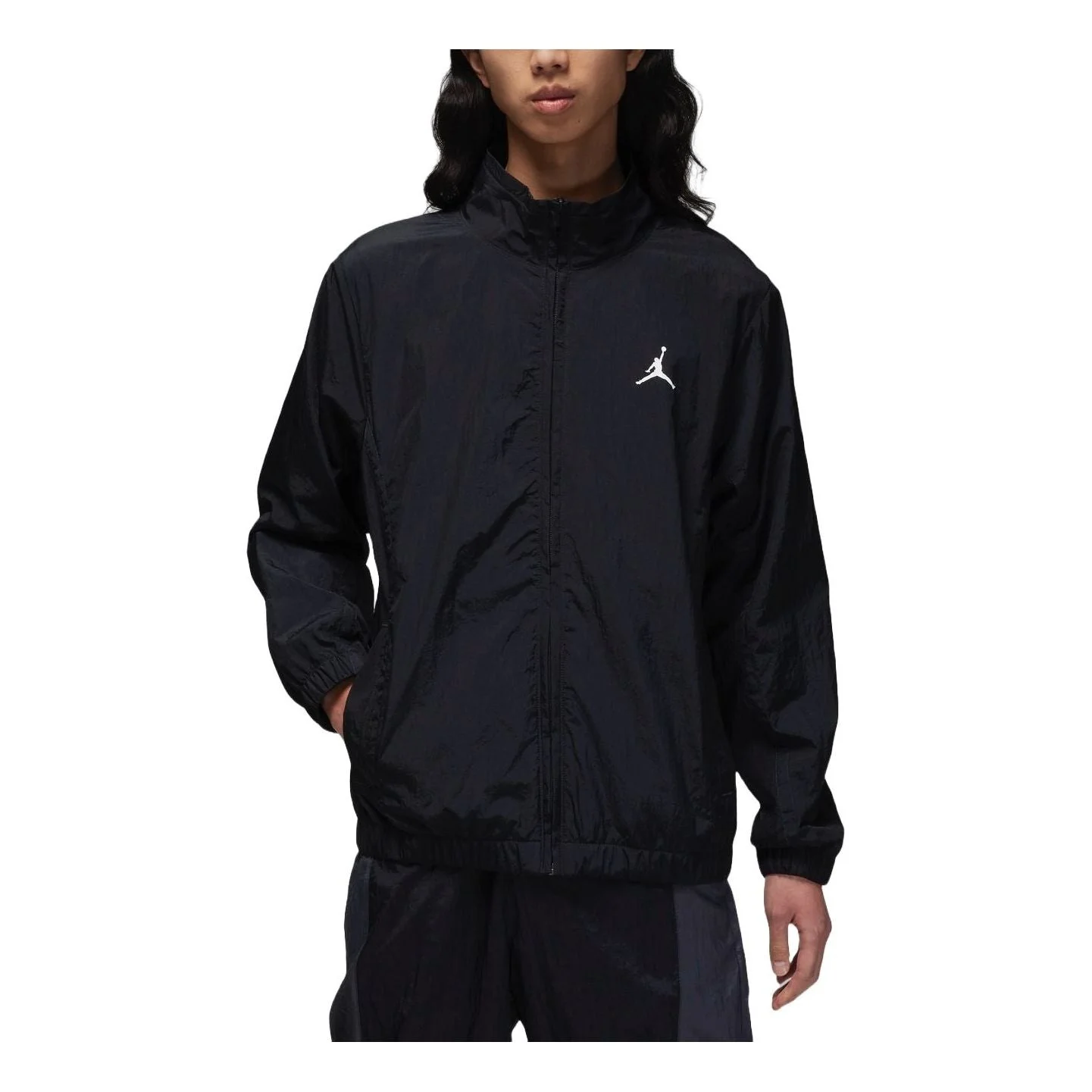 Air Jordan Essentials Graphic Woven Jacket Asia Sizing 'Black' FN4538-010 - 1