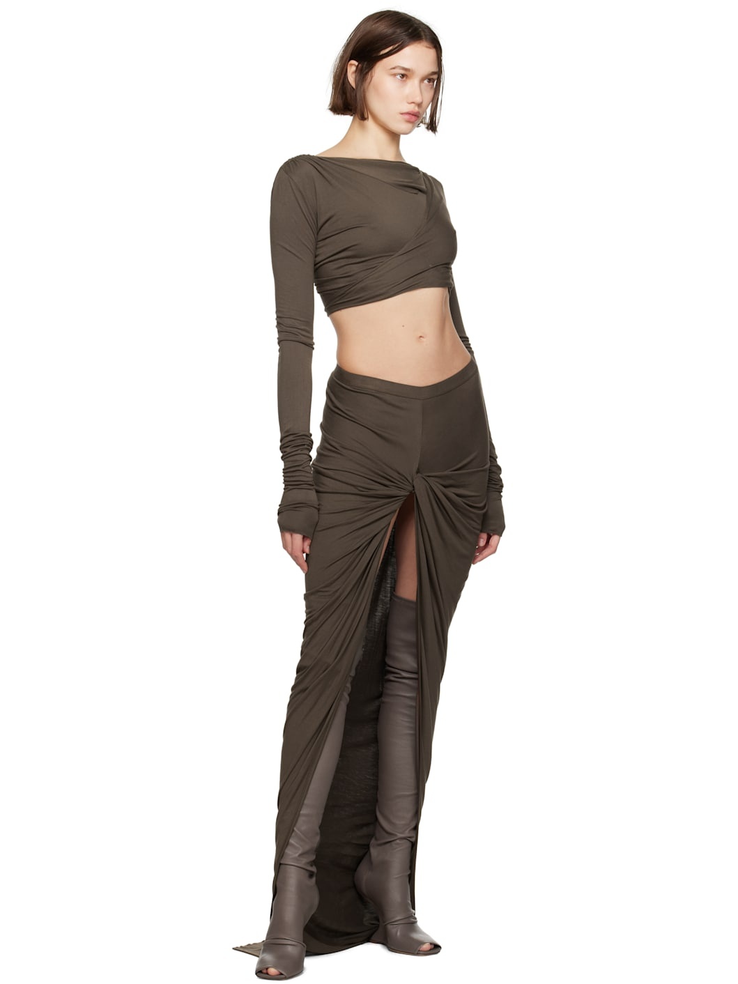 Taupe Porterville Twist EDFU Maxi Skirt - 4
