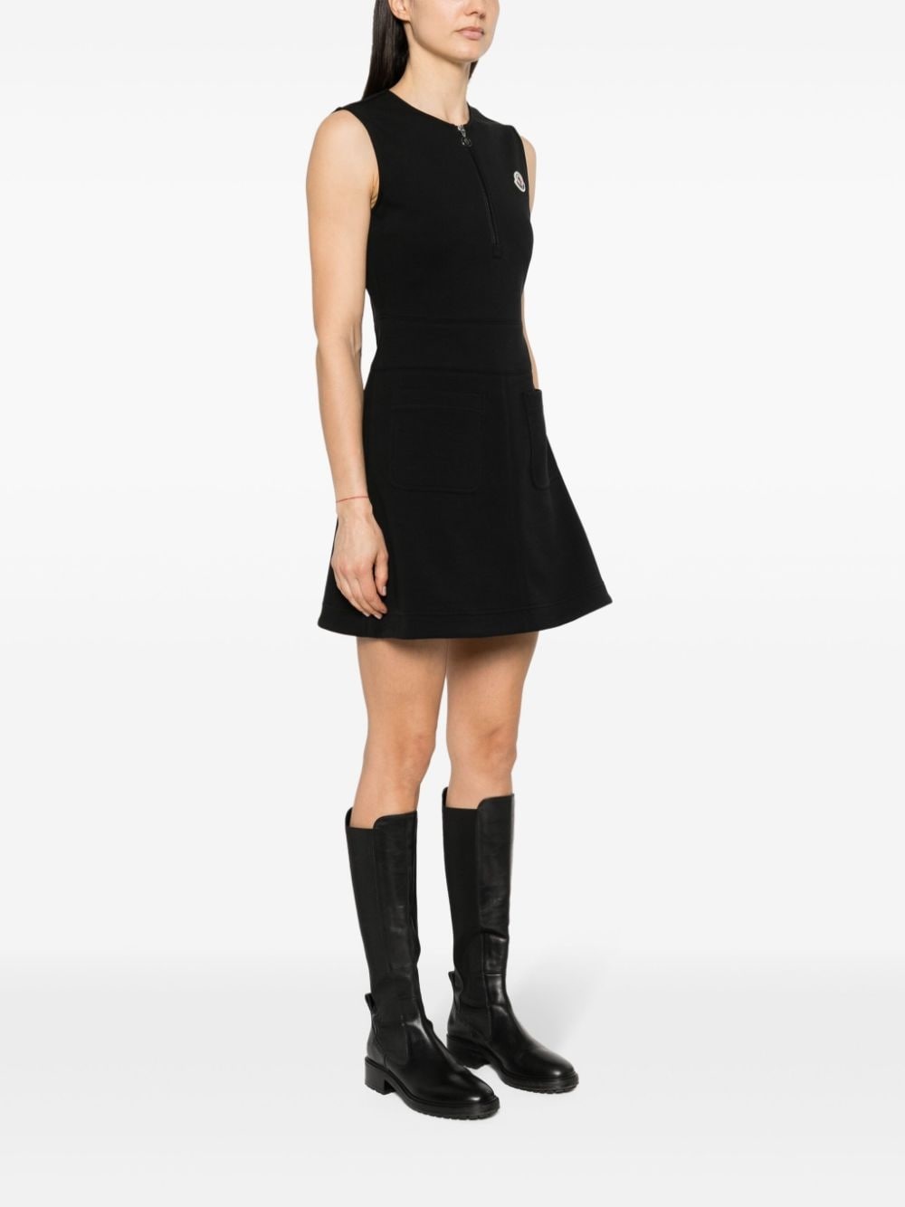 logo-patch jersey mini dress - 3