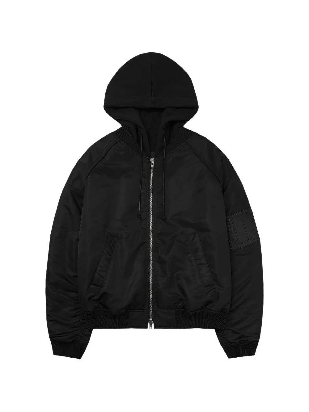 hooded bomber jacket - 1