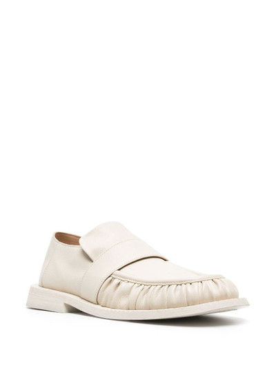 Marsèll round-toe ruched leather loafers outlook