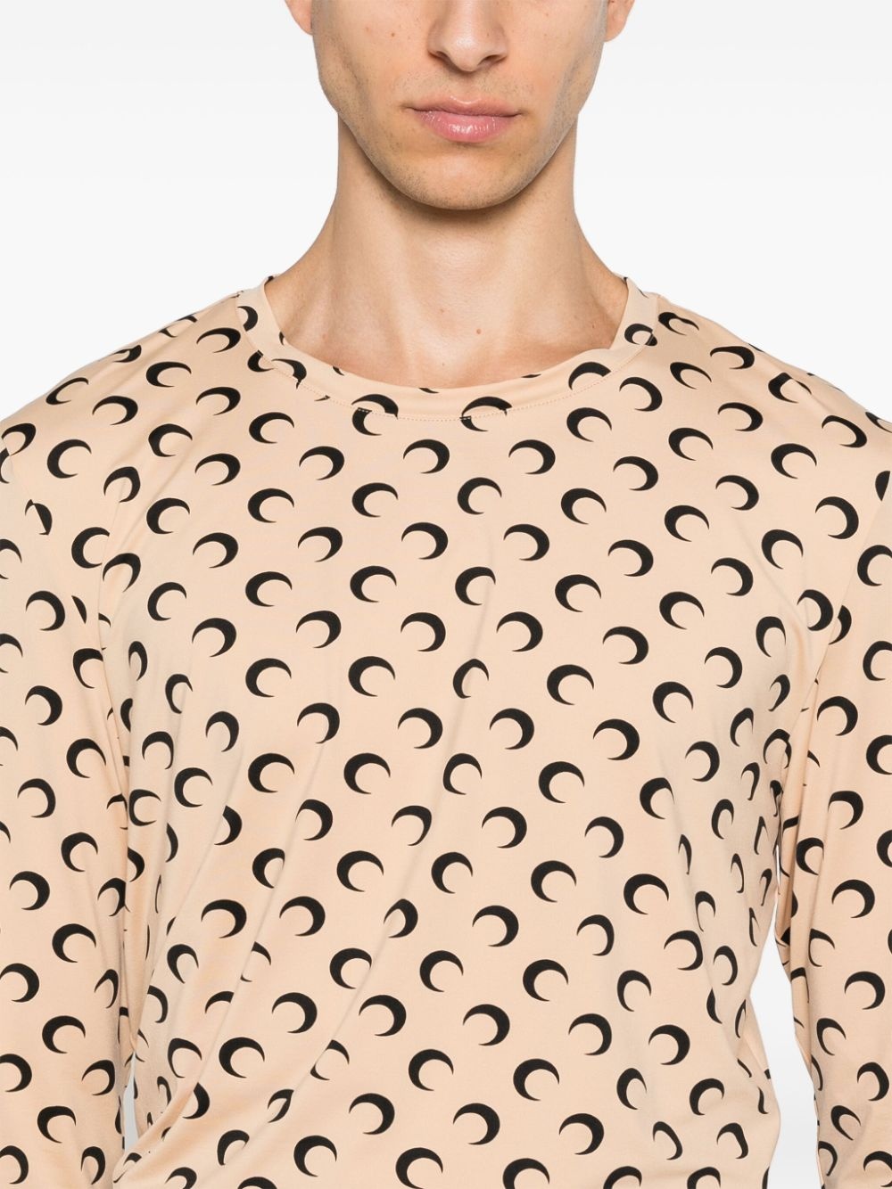 Moonogram-pattern T-shirt - 5