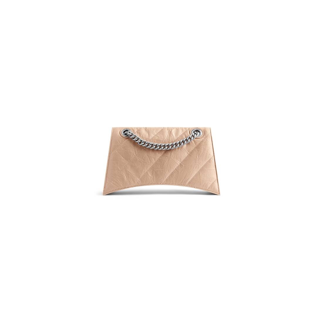 Women's Crush Small Chain Bag Quilted  in Beige - 4