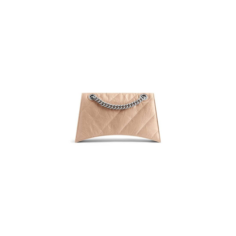 Women's Crush Small Chain Bag Quilted  in Beige 4