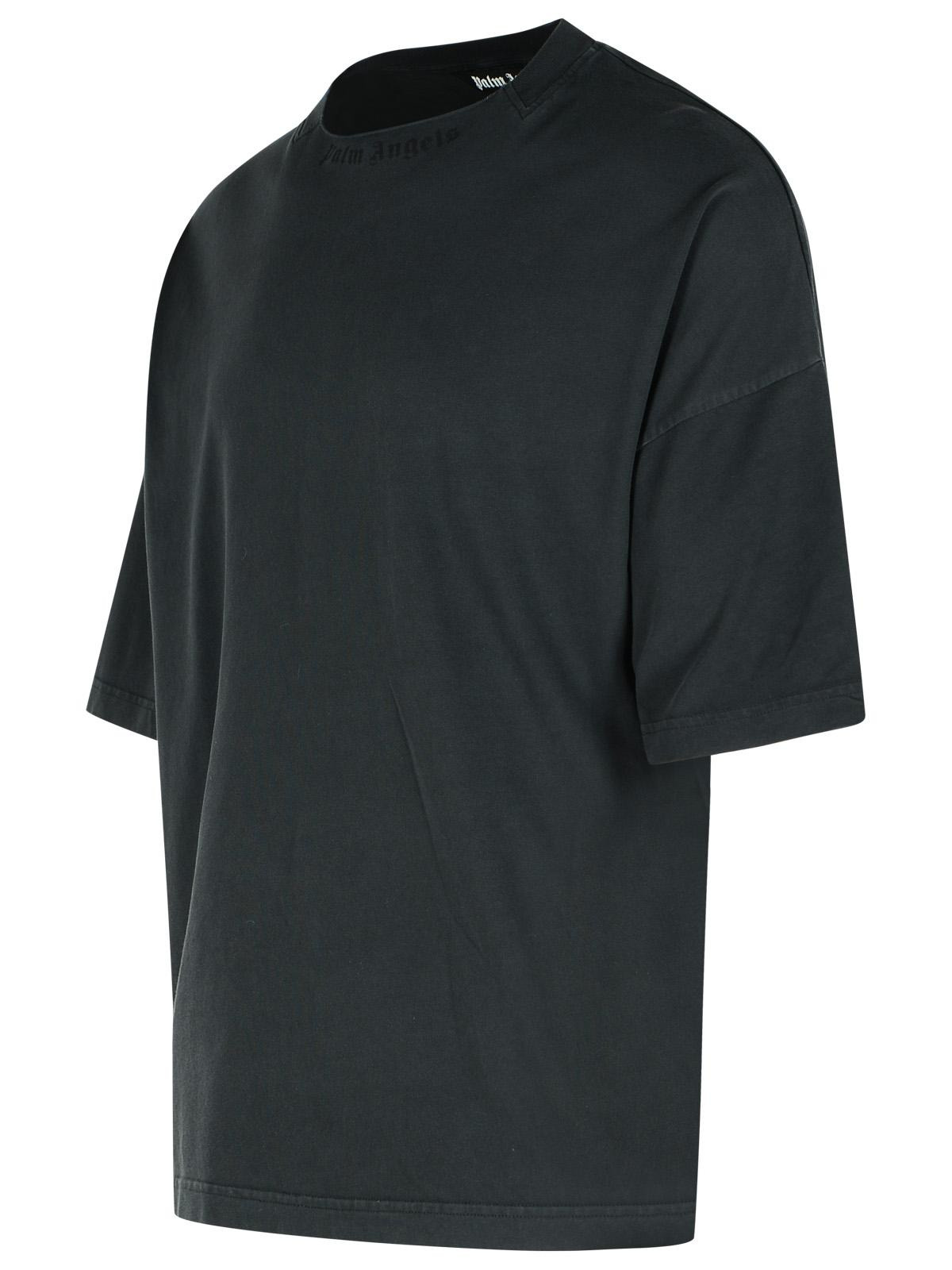 Palm Angels Black Cotton T-Shirt Men - 2