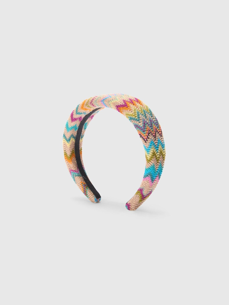 Missoni Padded zigzag wool-blend headband outlook