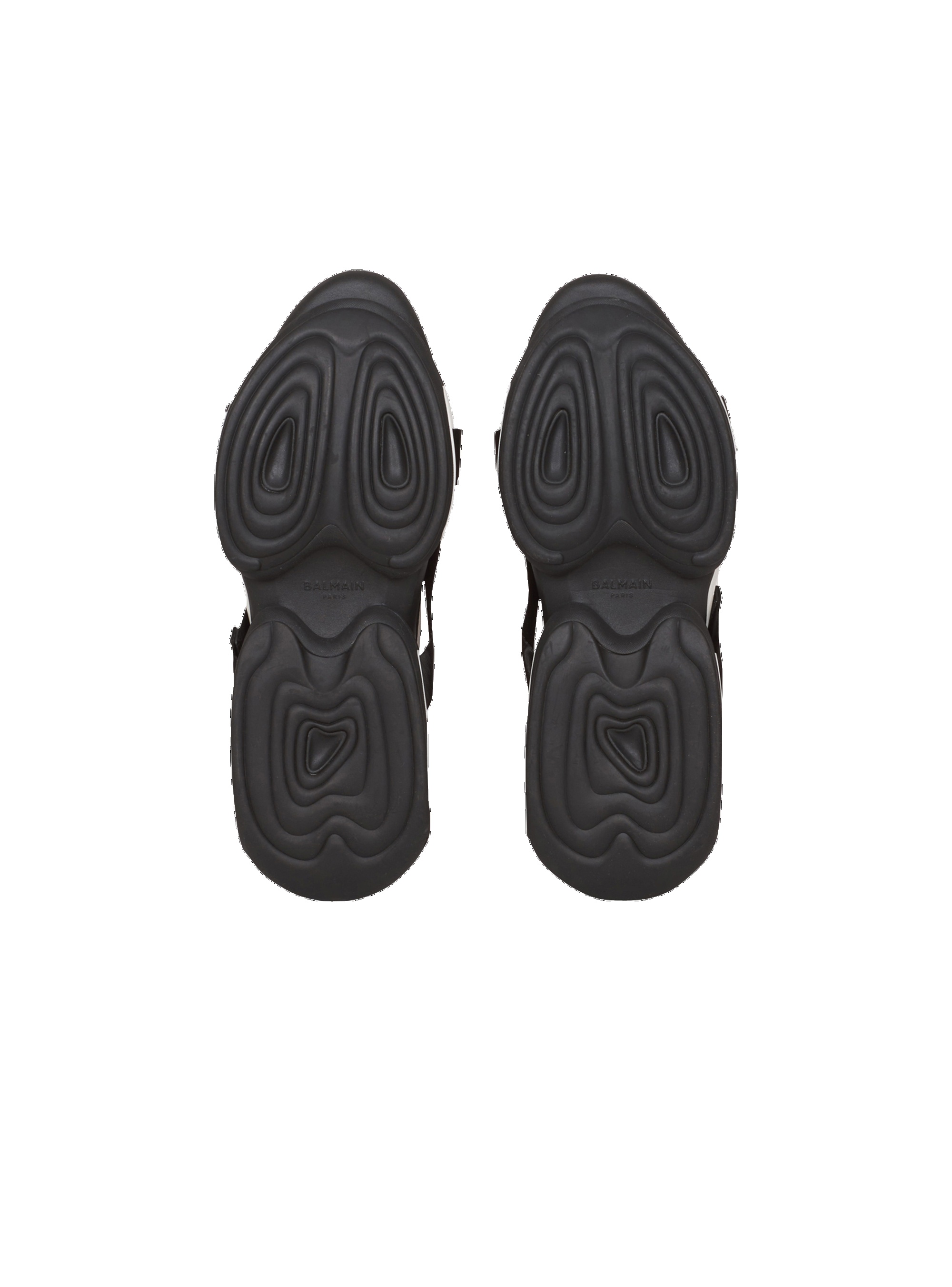 Balmain x Dogpound -Leather and knit B-Bold low-top sneakers with straps - 4