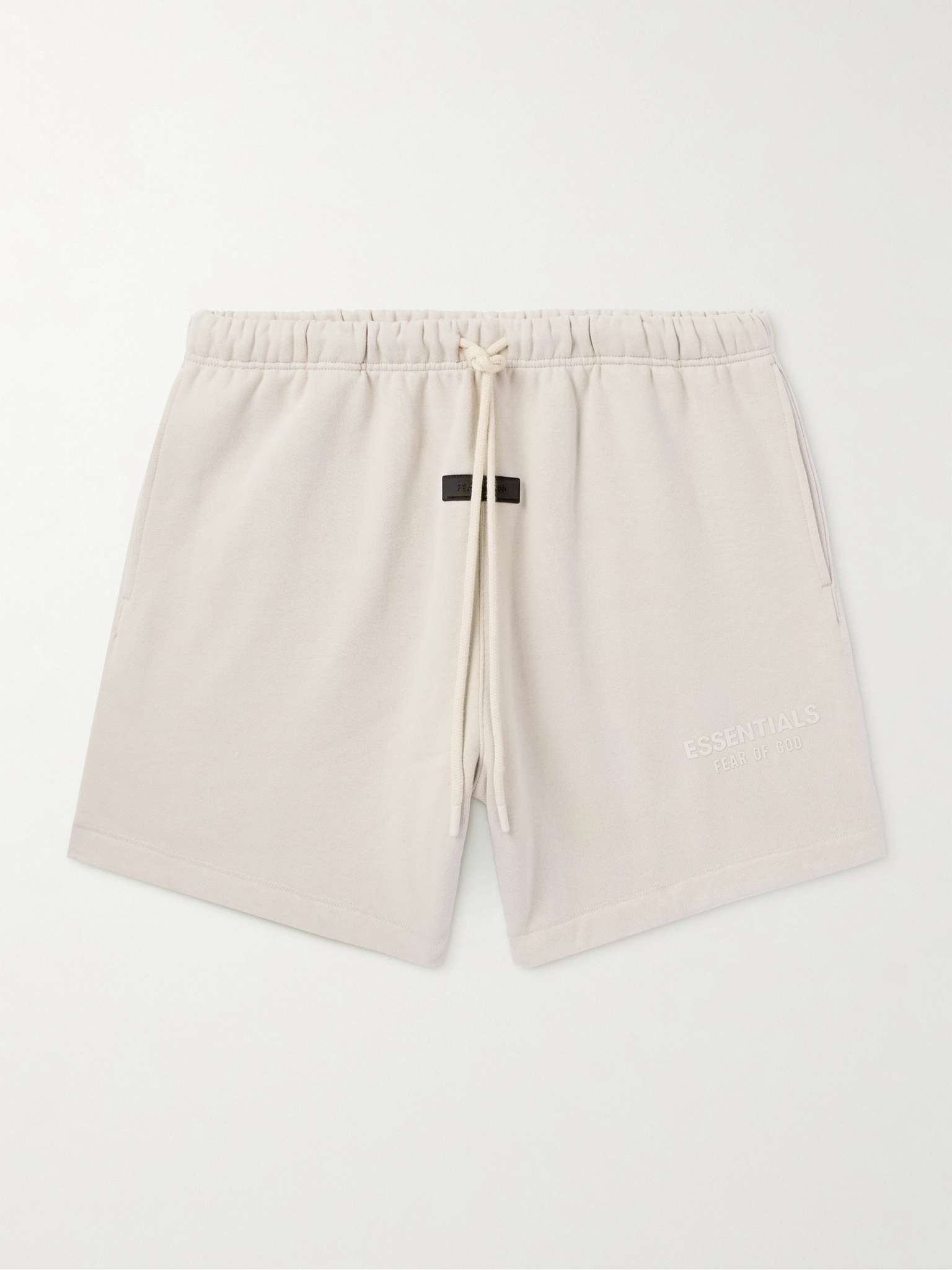 Straight-Leg Logo-Appliquéd Cotton-Blend Jersey Drawstring Shorts - 1