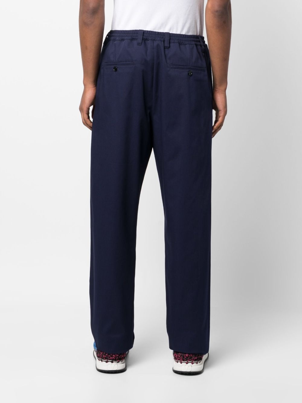 pleated wide-leg trousers - 4