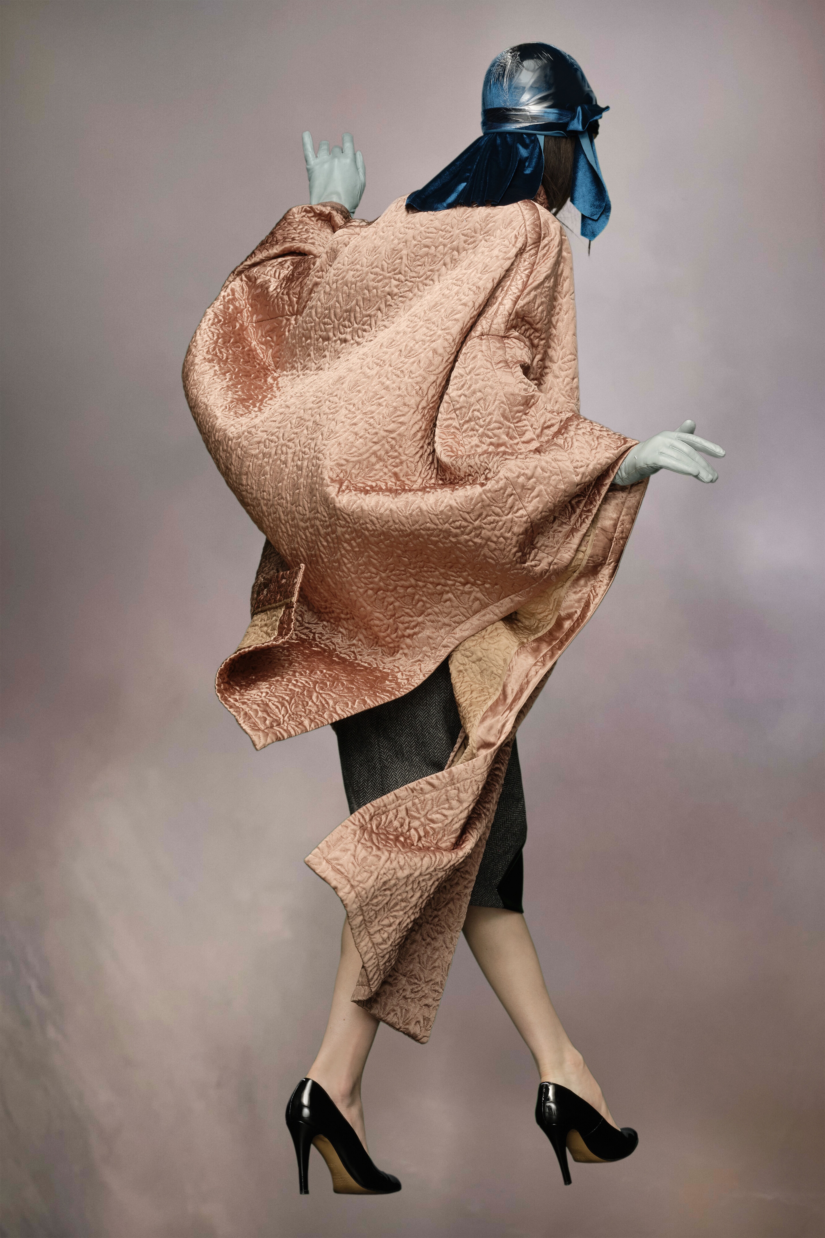 Quilted satin coat - 3