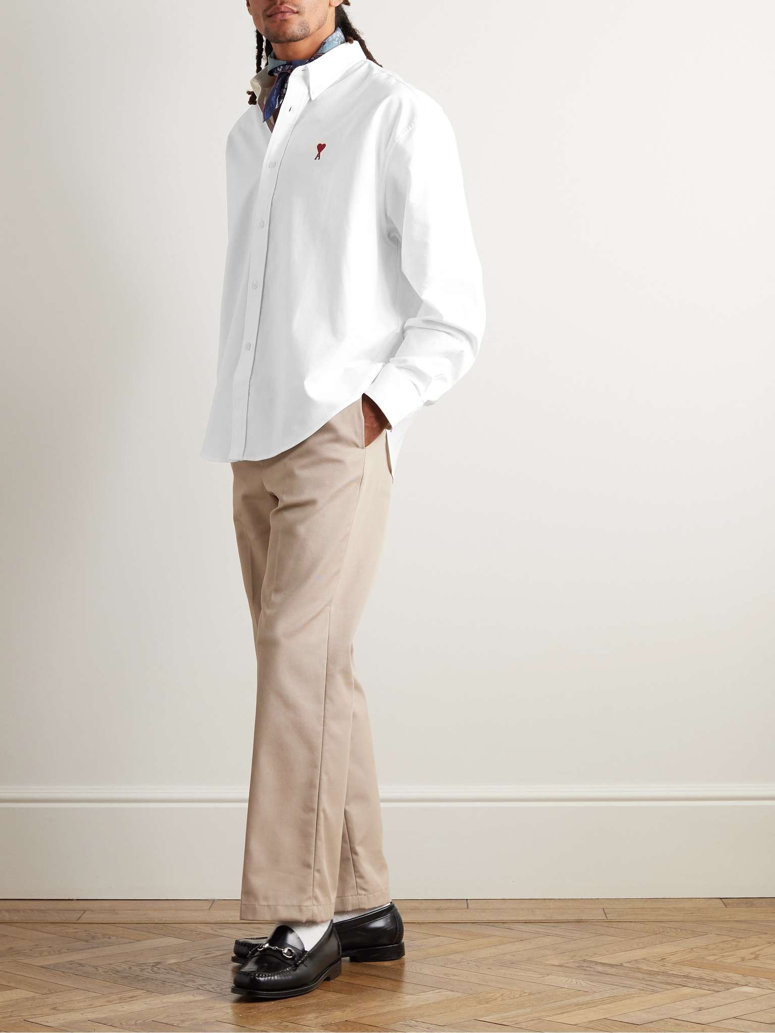 Button-Down Collar Logo-Embroidered Cotton Oxford Shirt - 2