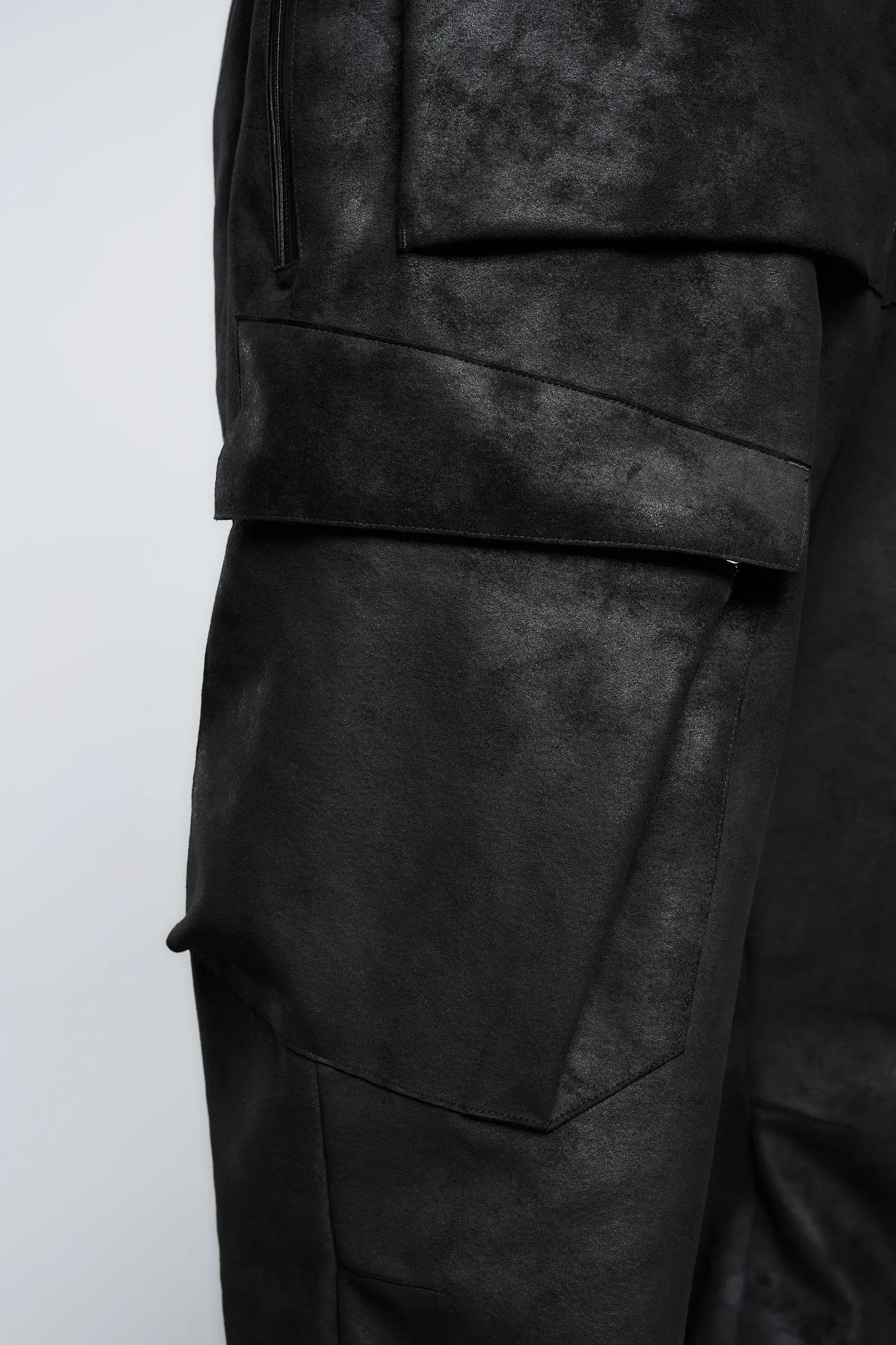 P38-TO Scrim Laced Ultra-Microfiber Cargo Pant Black - 18