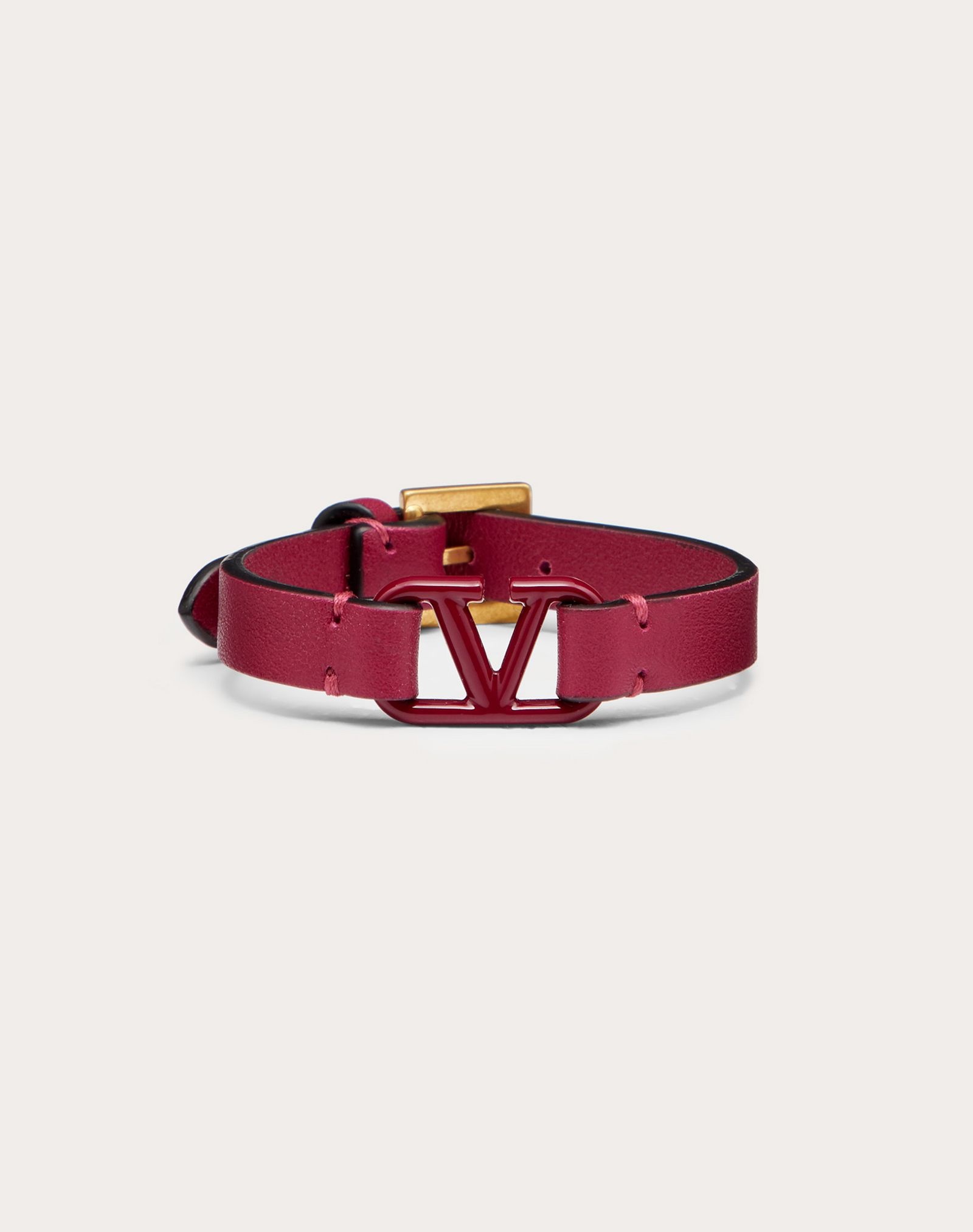 VLogo Signature Leather Bracelet - 1