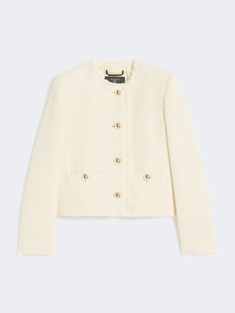 AGAMI Wool-blend crew-neck jacket - ECRU 1