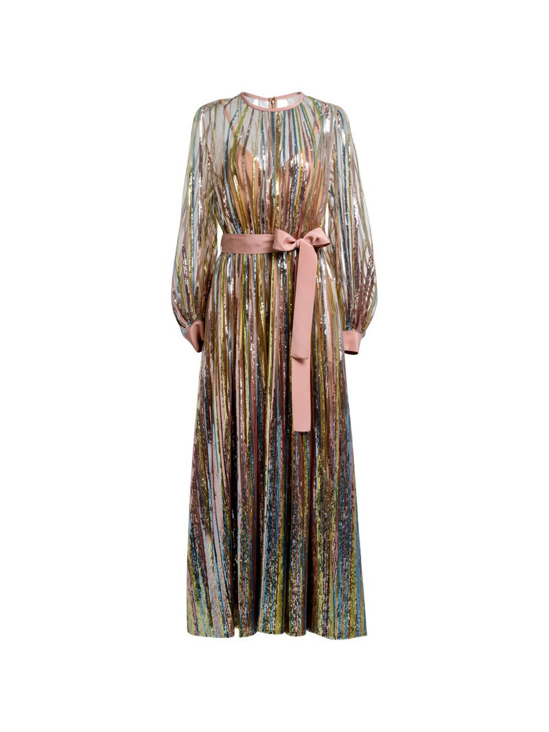 sequin-embroidered tulle dress 1