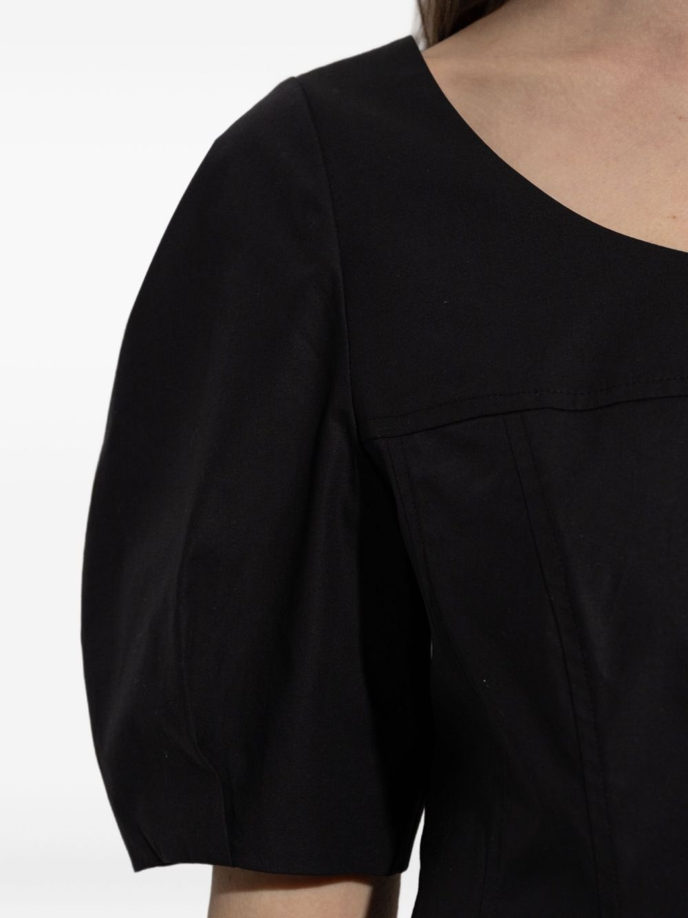 puff-sleeve dress - 5