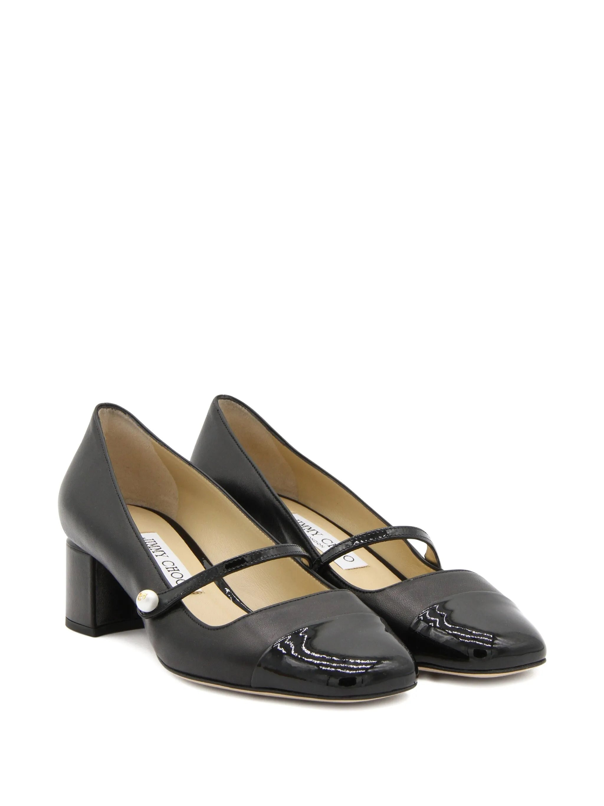 pearl-embellished block-heel pumps - 2
